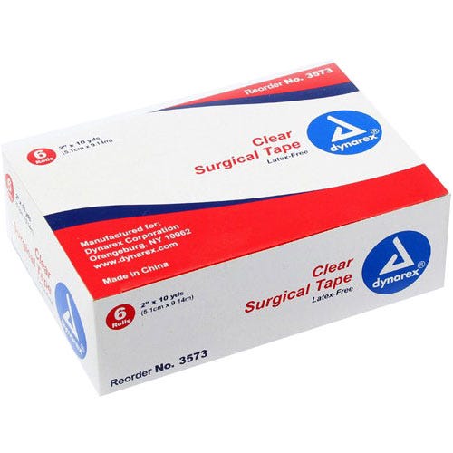 Surgical Tape Transparent 2" x 10Yds - 6/Box