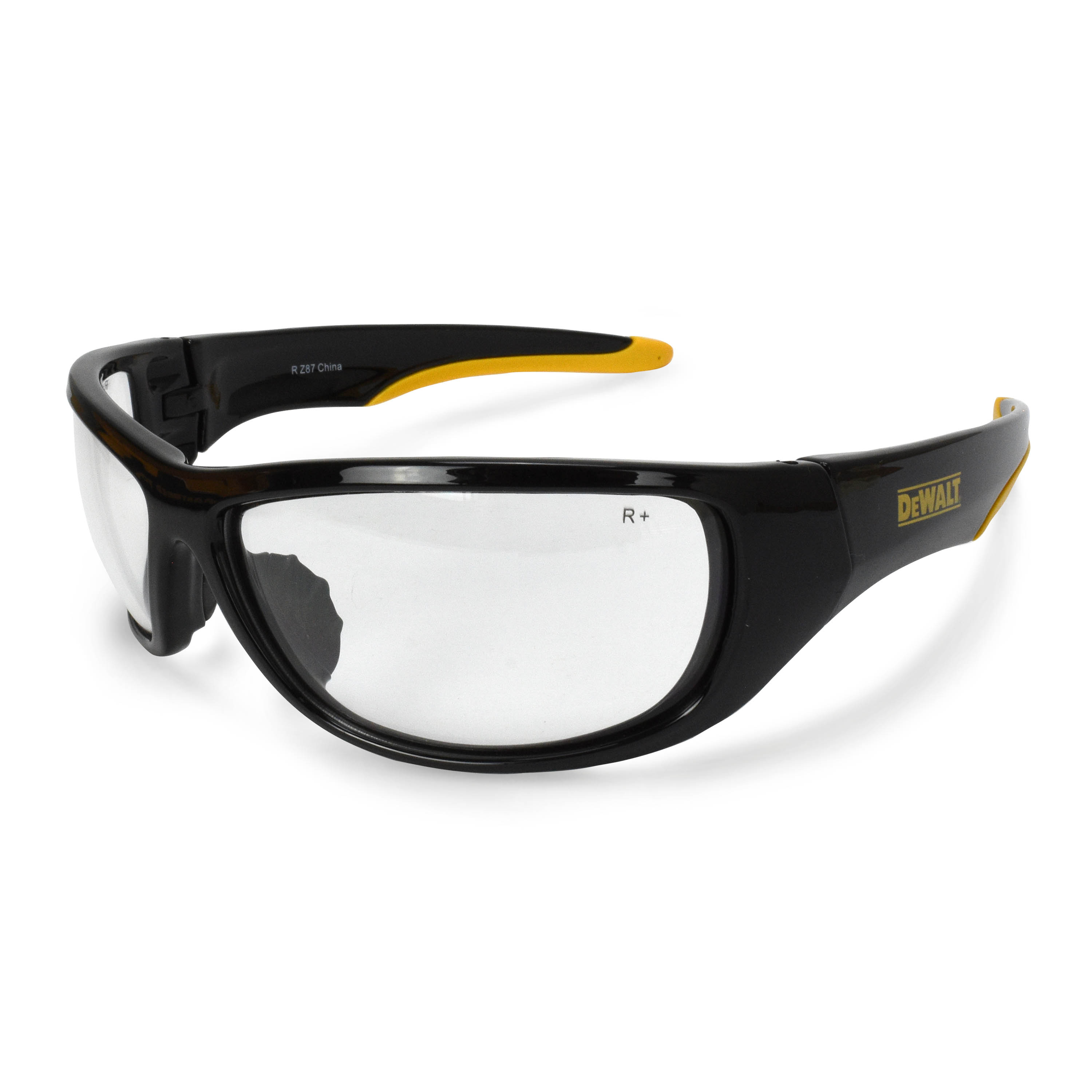 DPG94 Dominator Protective Eyewear - Black/Yellow Frame - Clear Lens