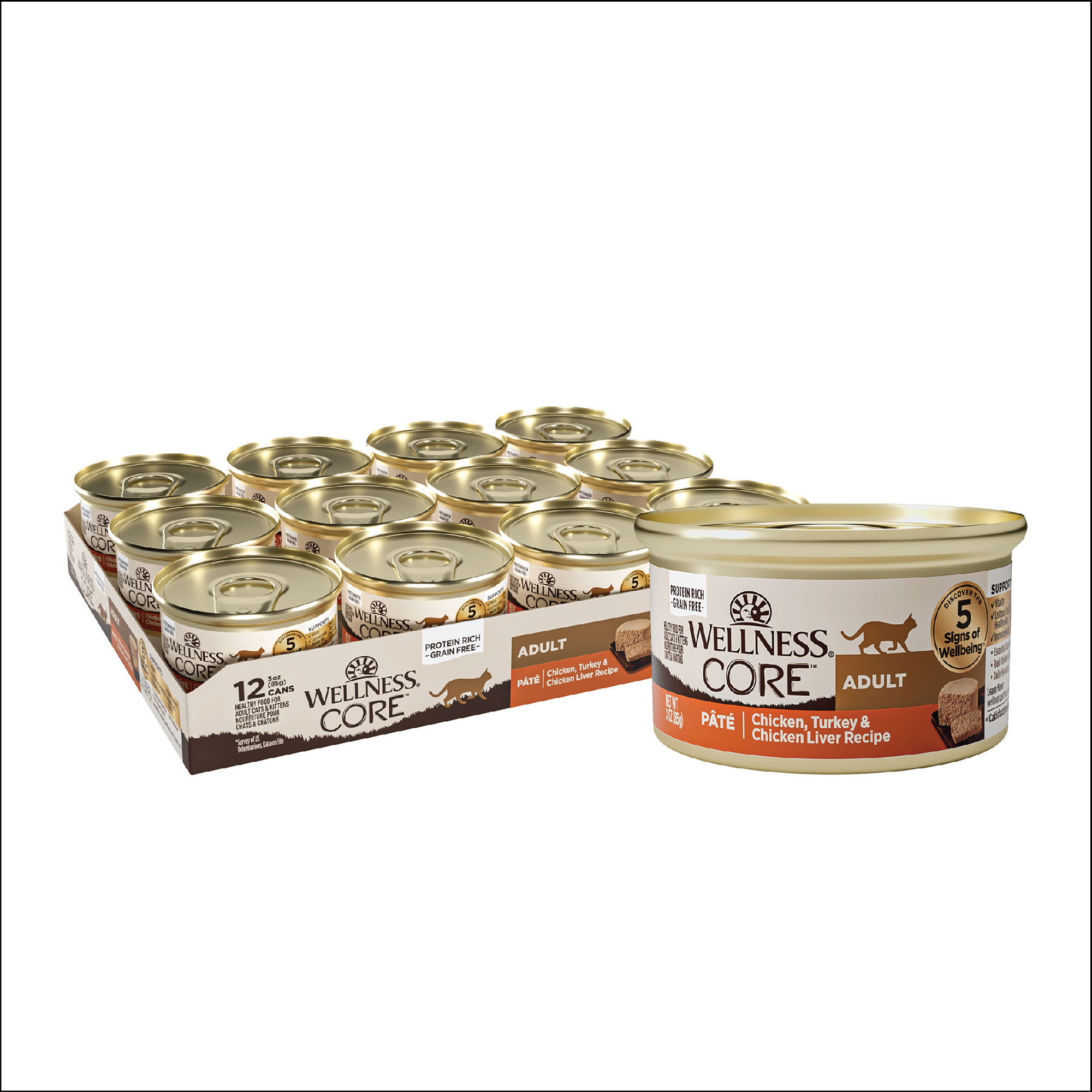 Wellness CORE Pate Chicken, Turkey & Chicken Liver Wellness Pet Food