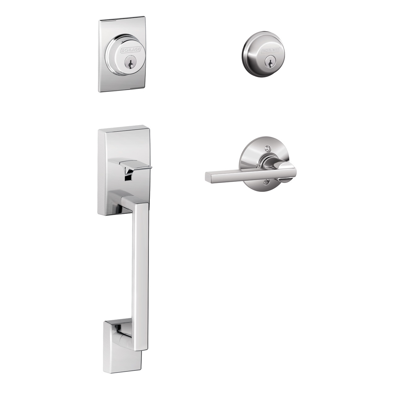 Double Cylinder Handleset and Latitude Lever
