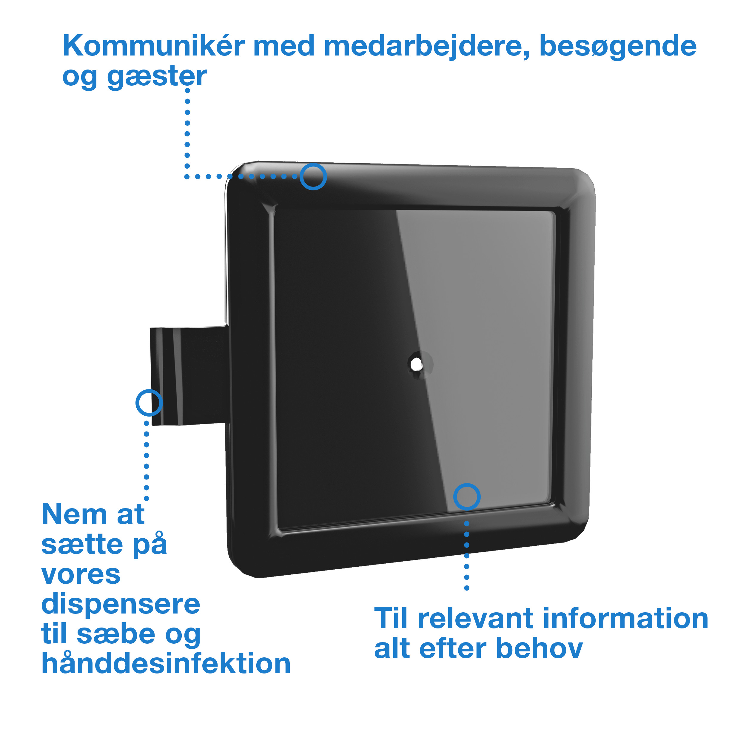 Informationsskilt til Tork S4 dispensere, Sort, Tork S4
