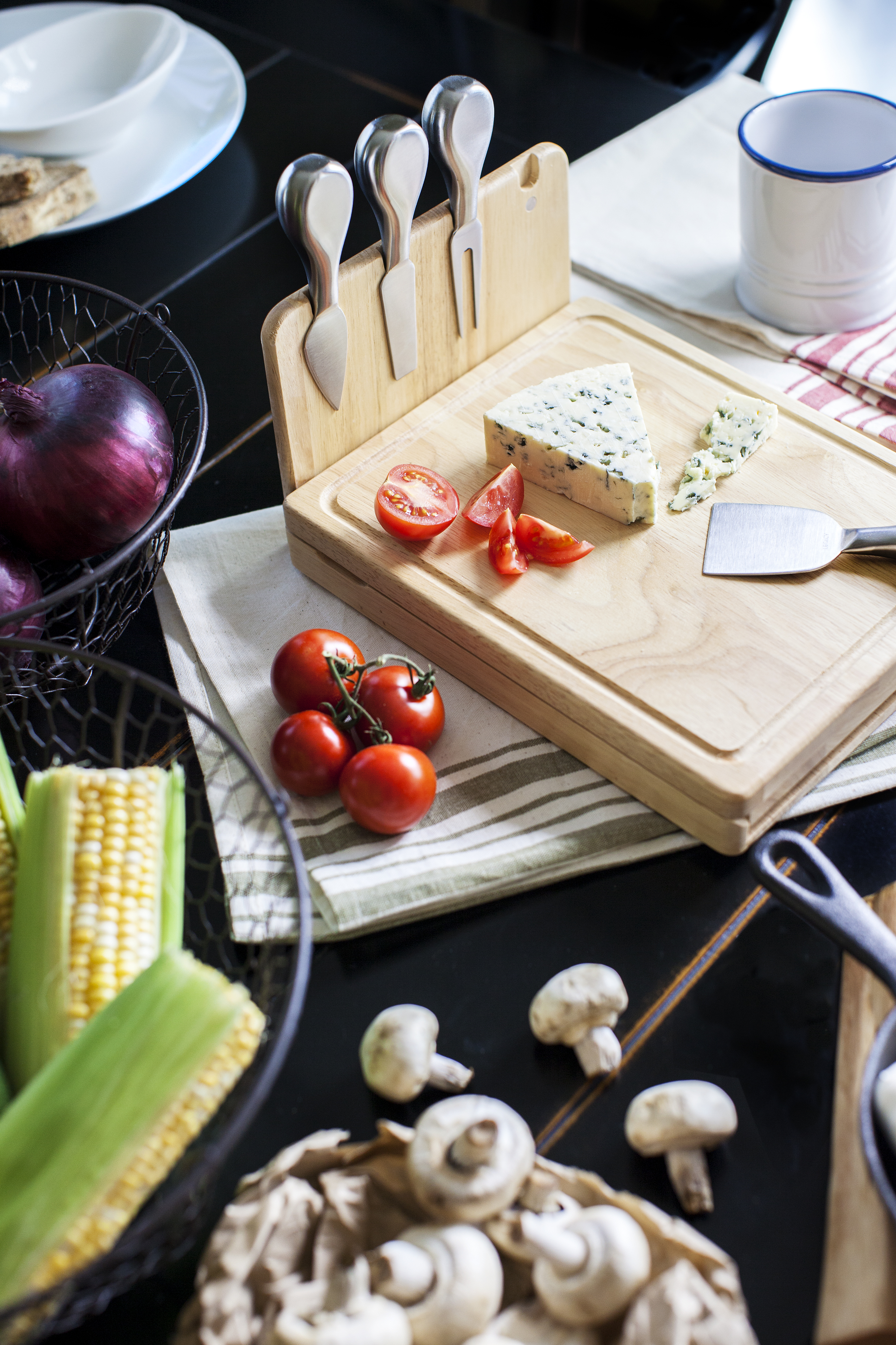Asiago Cheese Cutting Board & Tools Set