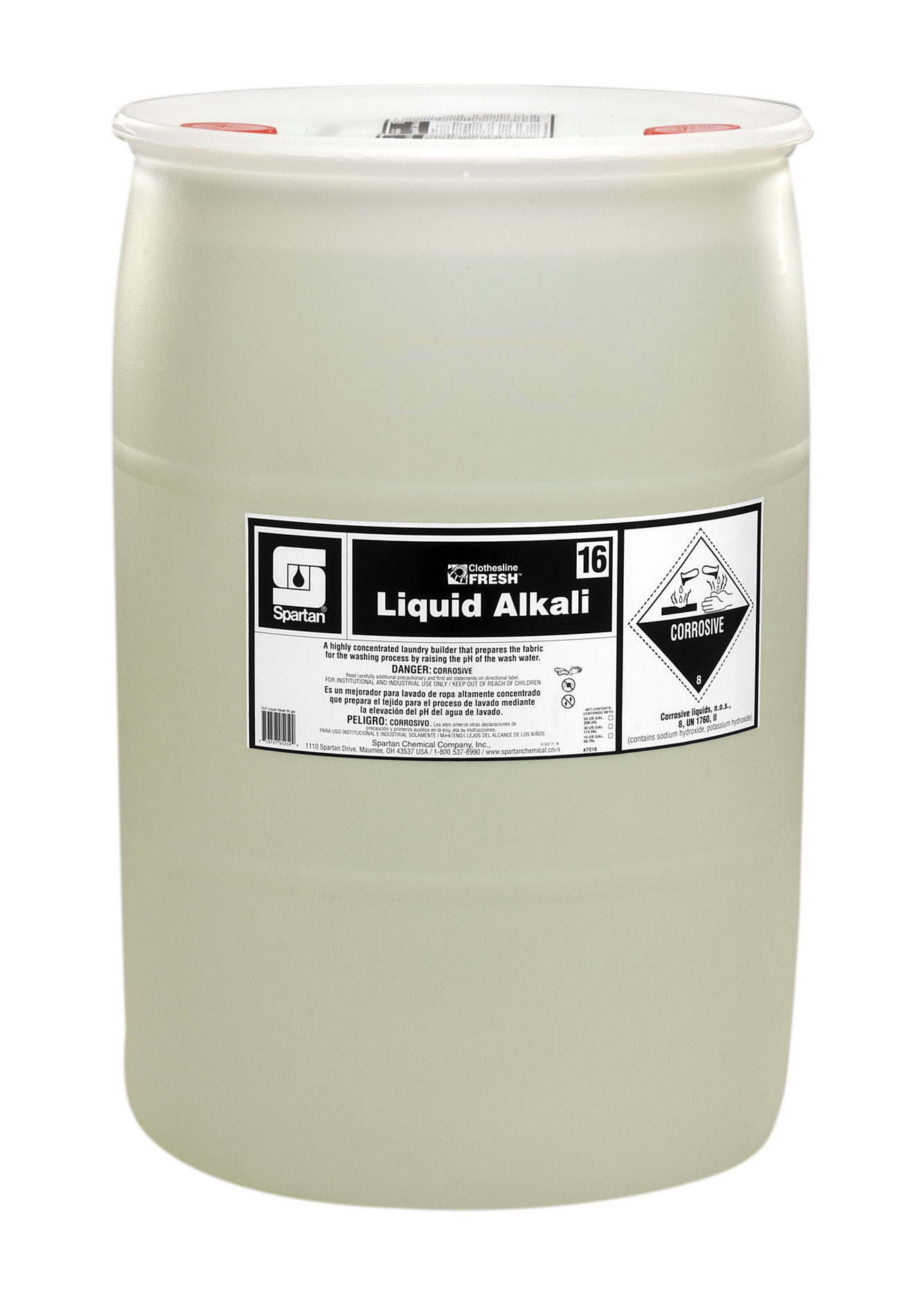 Spartan Chemical Company Clothesline Fresh Liquid Alkali 16, 55 GAL DRUM