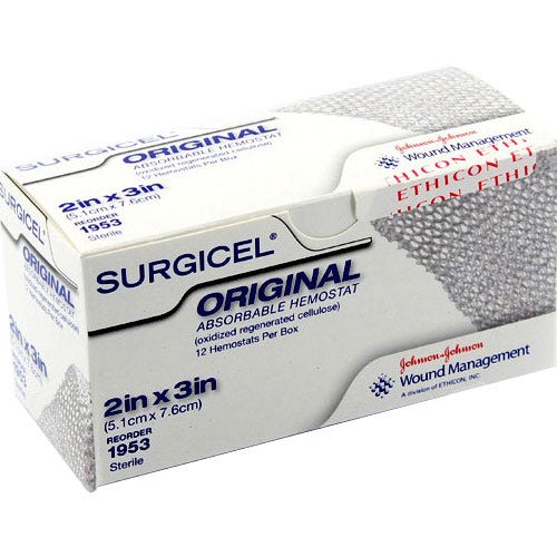 SURGICEL® Absorable Hemostat 2" x 3" - 12/Box