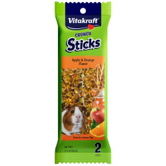 Image of Vitakraft Crunch Sticks Guinea Pig Treat Apple & Orange Flavor – 2 Sticks