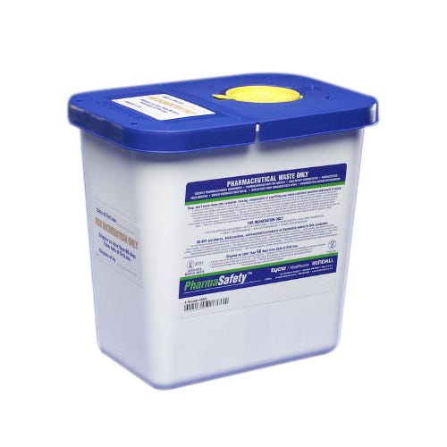 PharmaSafety™ Waste Container 2 Gal w/Lid & Absorb Pad