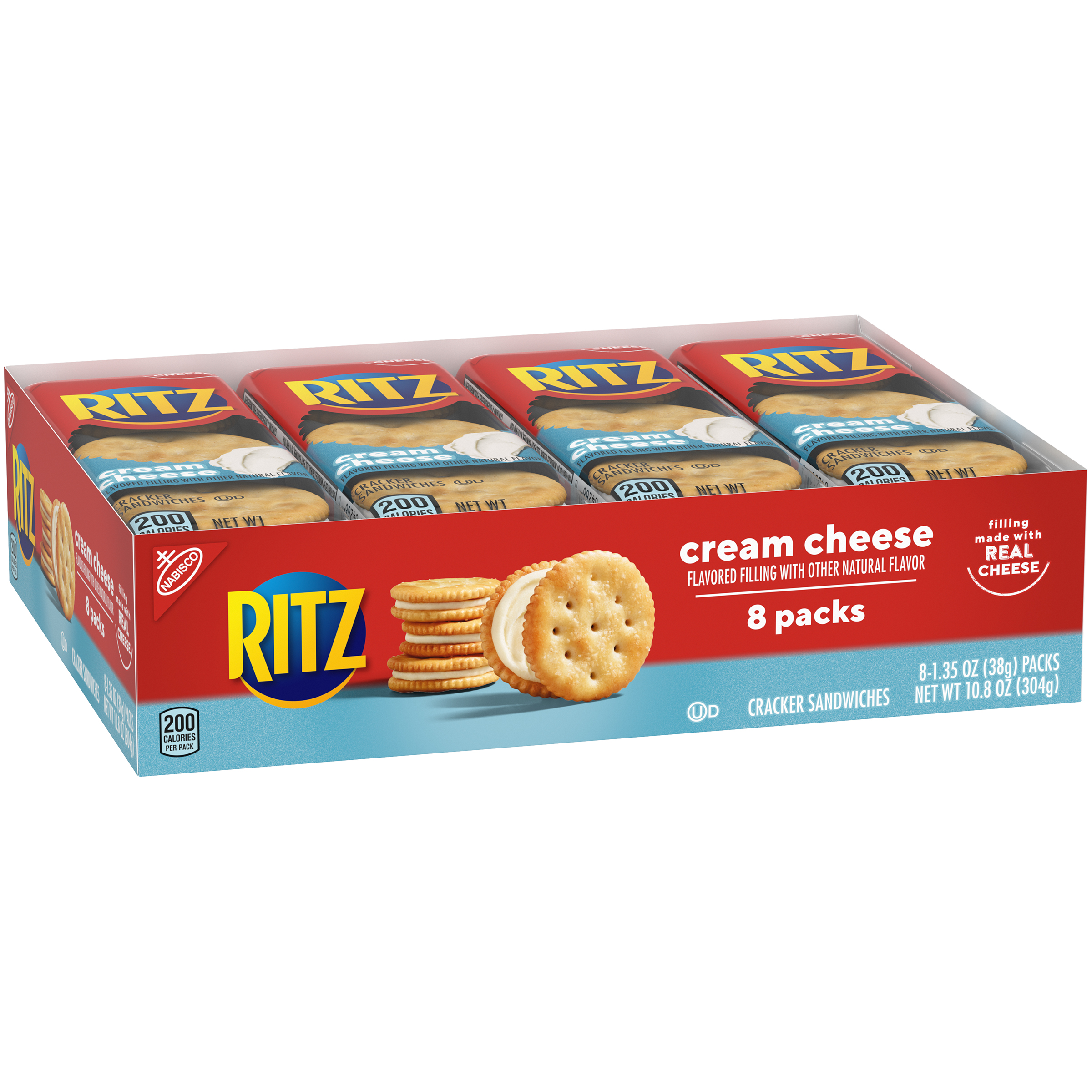 RITZ Cream Cheese Sandwich Crackers, 8 - 1.35 oz Packs-thumbnail-1