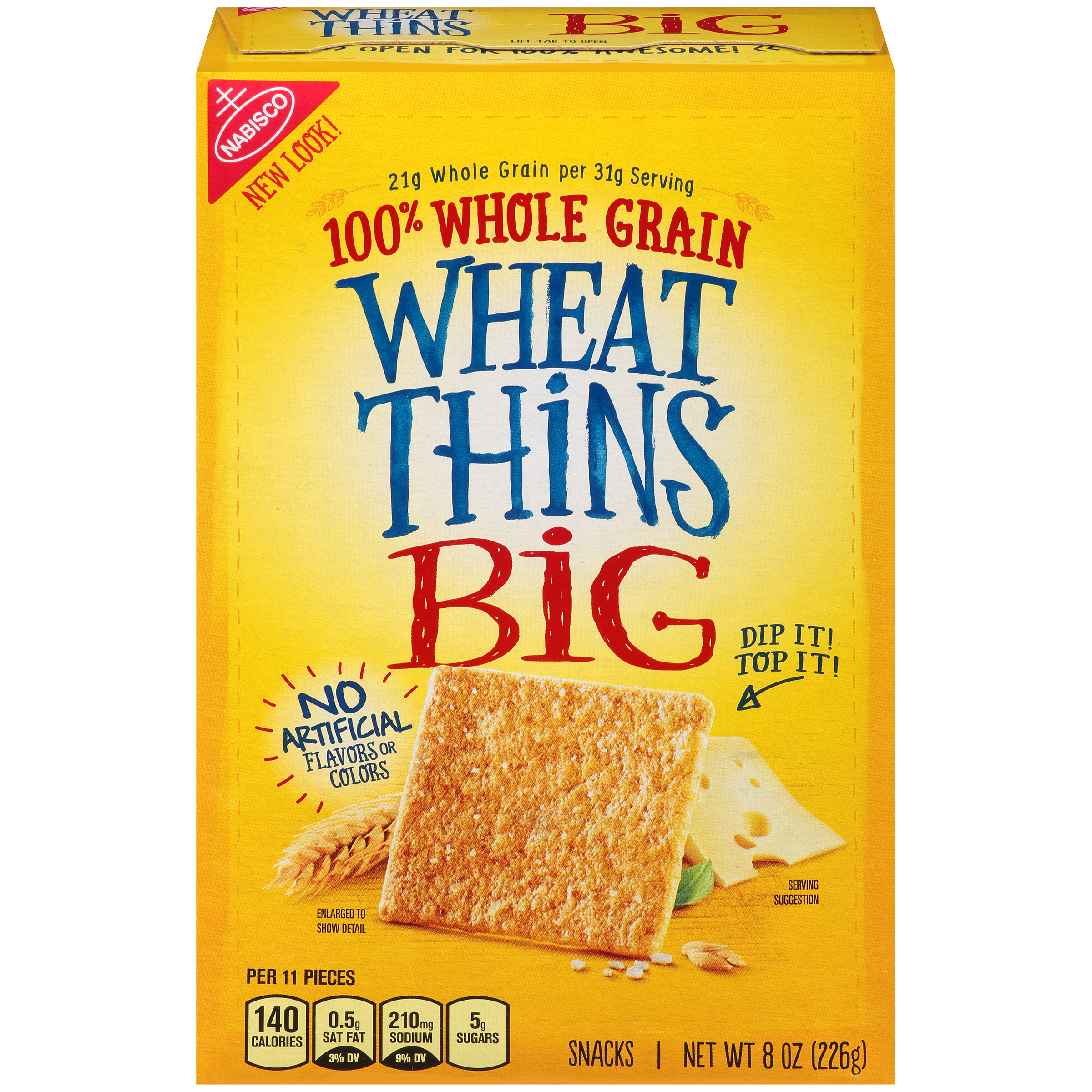 WHEAT THINS Big Baked Crackers 8 oz