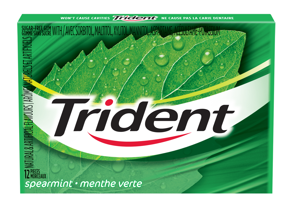 Trident Spearmint Gum 12 Count