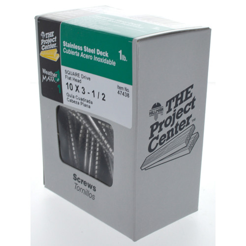 Project Center Stainless Steel Square Drive Deck Screws (10 x 31/2")