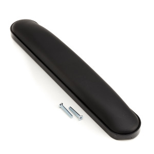 Straight Upholstered Armpad, Full Length, Black with Black Base