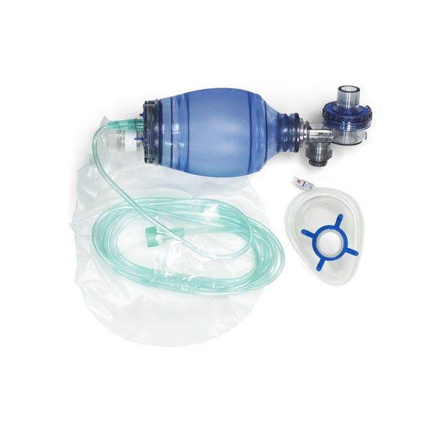 Resp-O2 Pediatric Manual Pulmonary Resuscitator with Reservoir Bag
