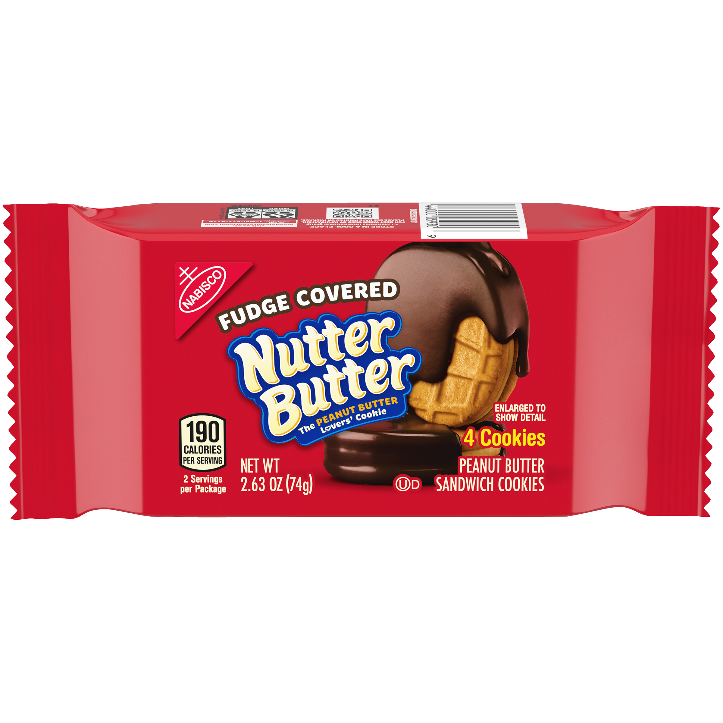 NUTTER BUTTER Chocolate Fudge Covered King Size 20/2.63OZ