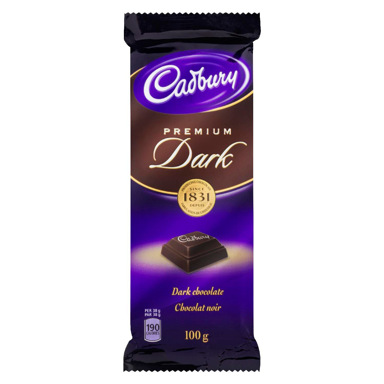 Cadbury Premium Dark, Dark Chocolate Bars, 100 G-0