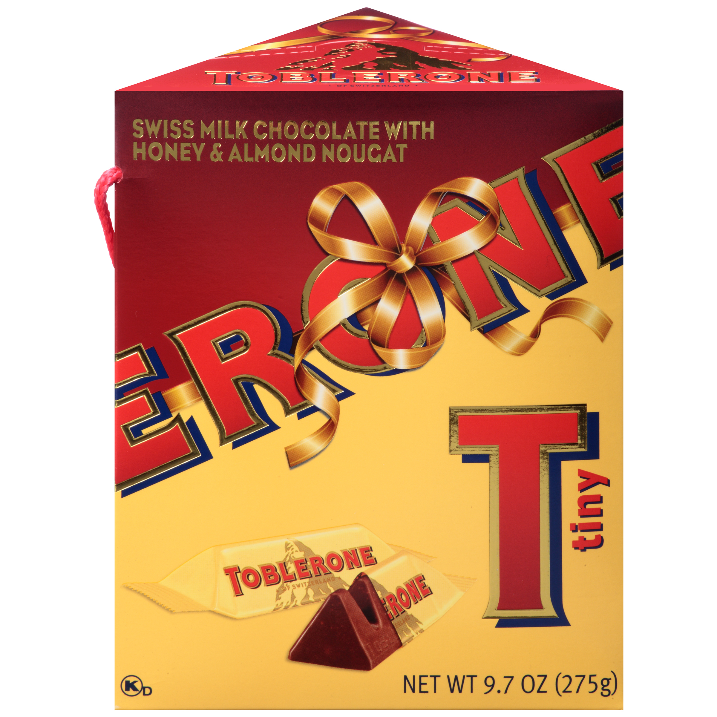 Toblerone Tiny Swiss Milk Chocolate Candy Bars with Honey and Almond Nougat, Holiday Chocolate Gift Box, 9.7 oz-0
