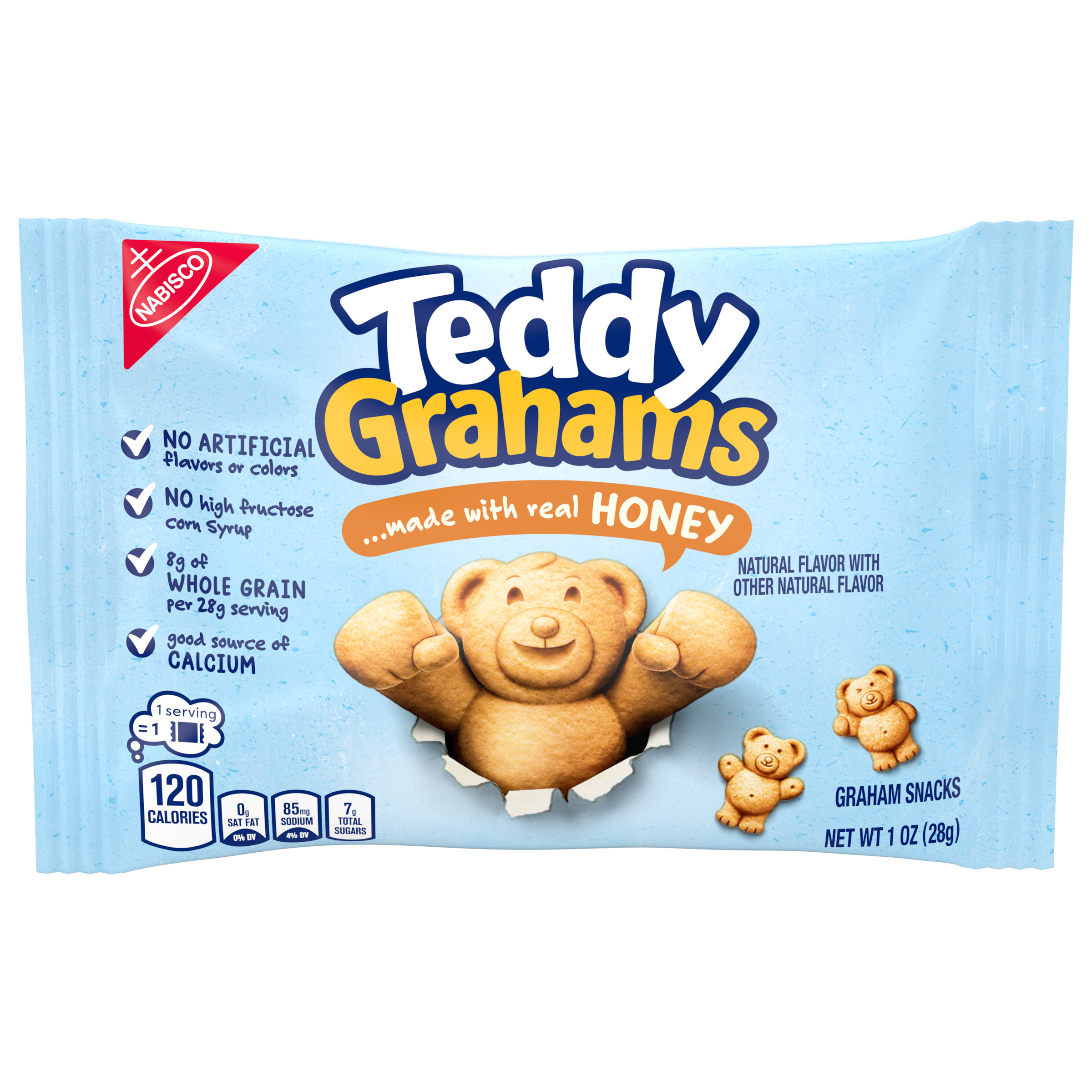 Teddy Grahams Honey Graham Snacks, 1 oz Snack Pack