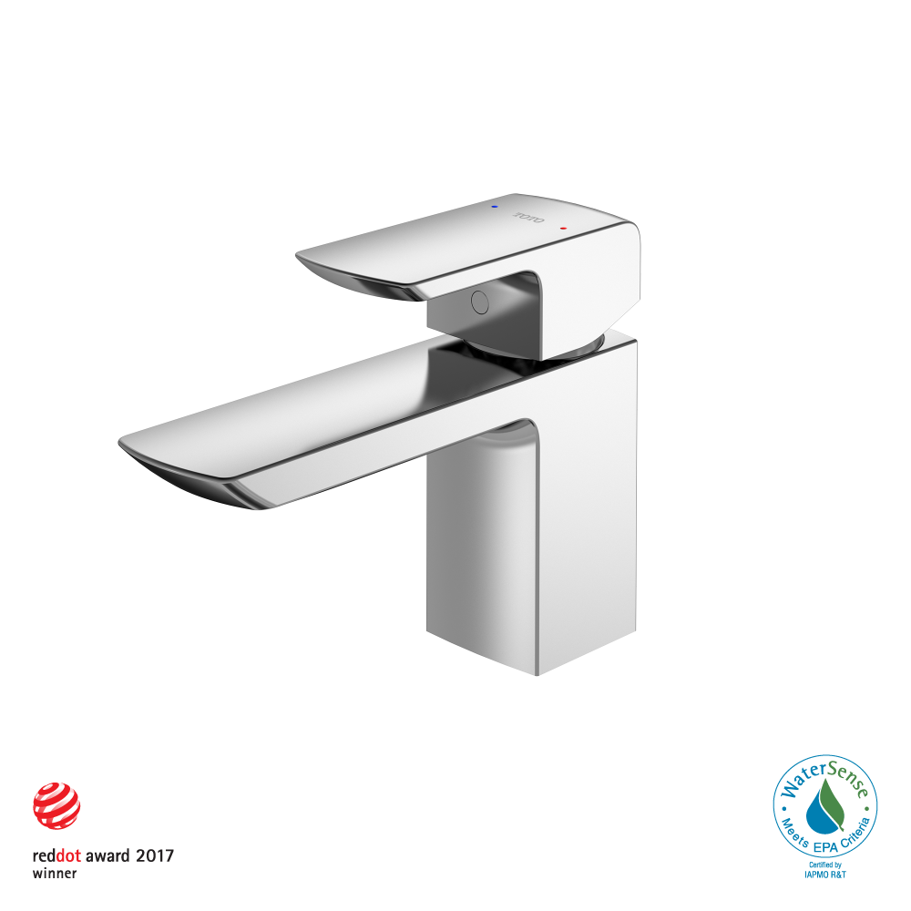 TOTO GR Series 1.2 GPM Single Handle Bathroom Sink Faucet with COMFORT GLIDE Technology and Drain Assembly, Polished Chrome, Brass, TLG02301U#CP