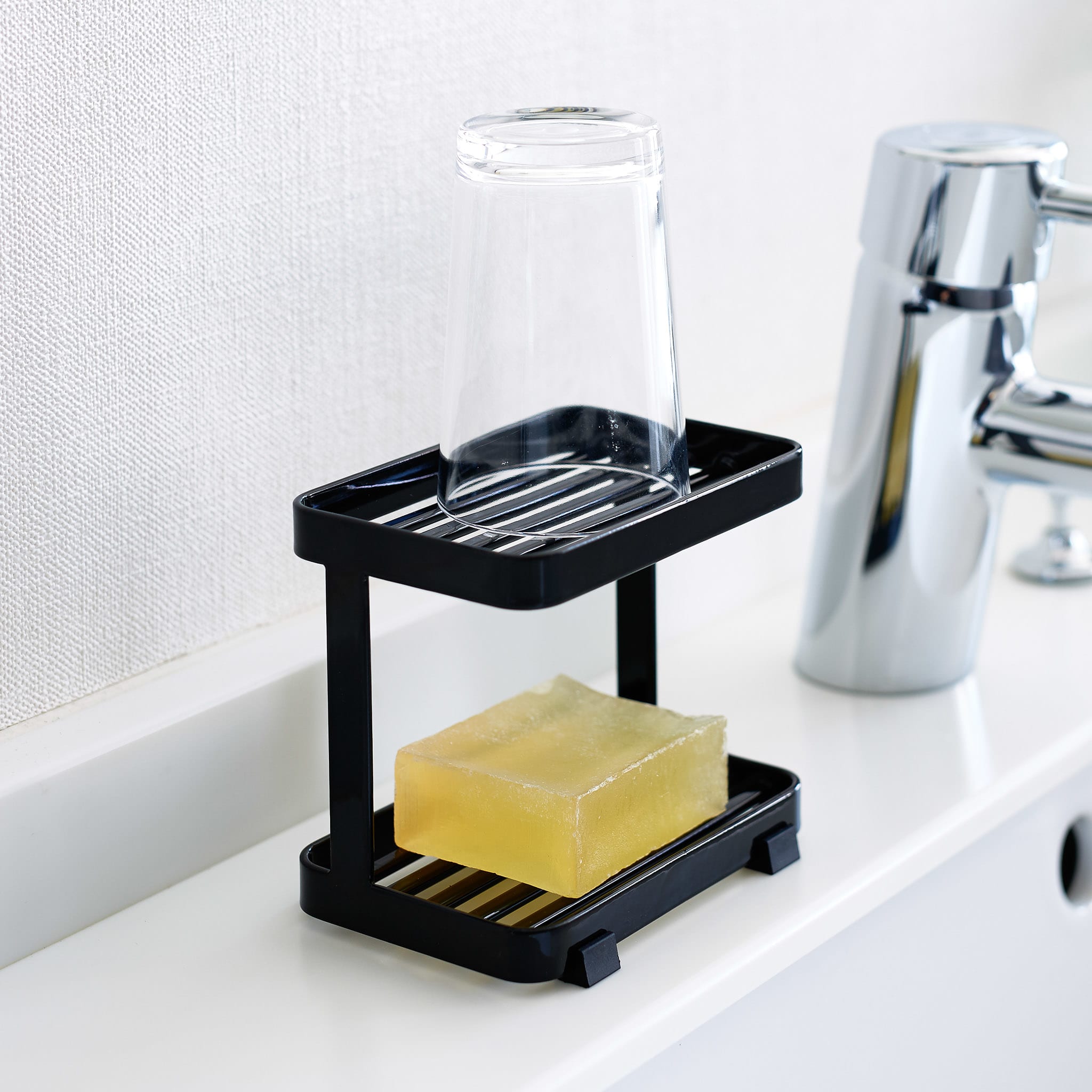 2-Tiered Soap Tray : For Quick Draining