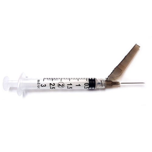 Secure Touch® 3cc Safety Syringe with 22G x 1" Safety Needle - 50/Box