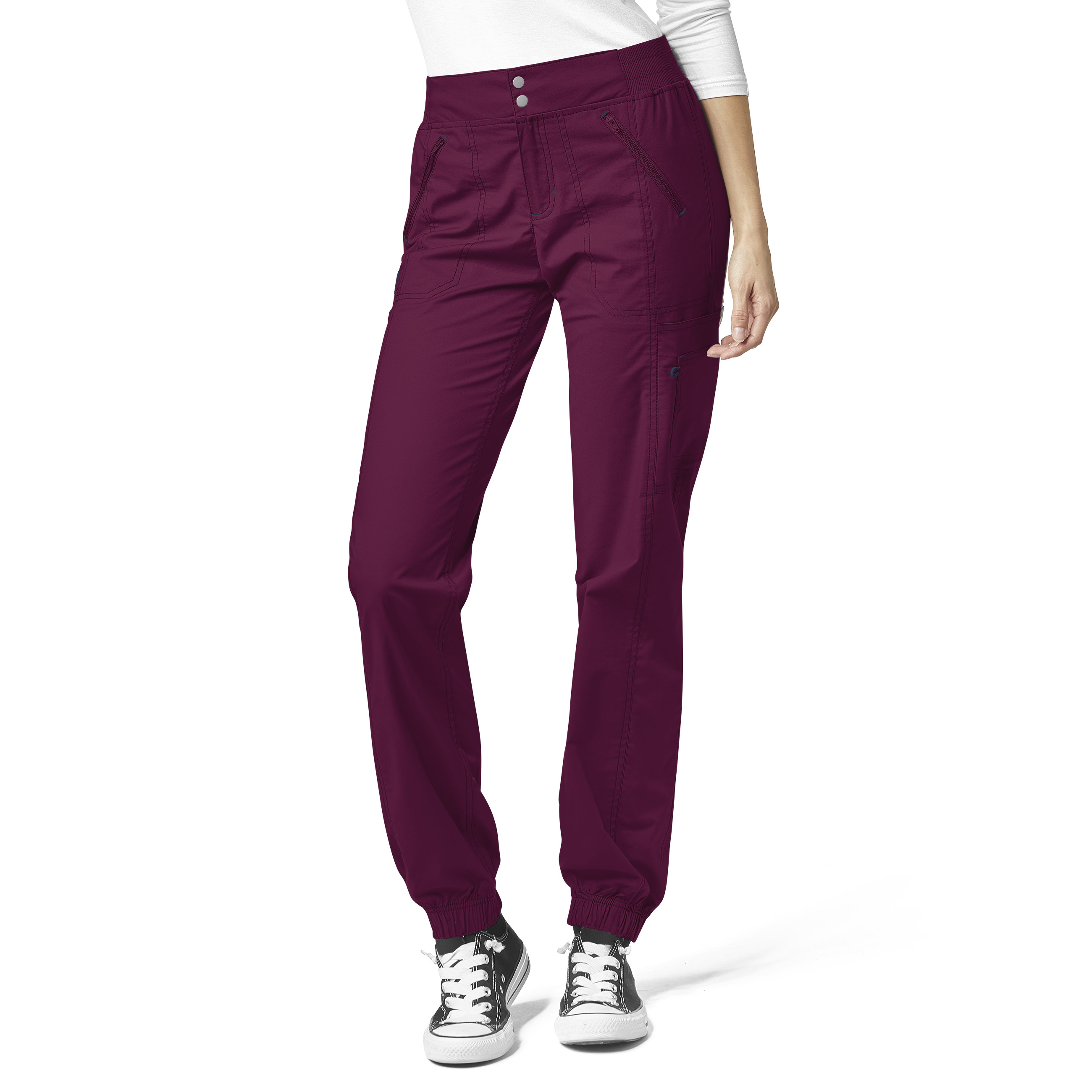 WonderFLEX Love-Women‘s Utility Cargo Zip Jogger Scrub Pant-Wonder Wink