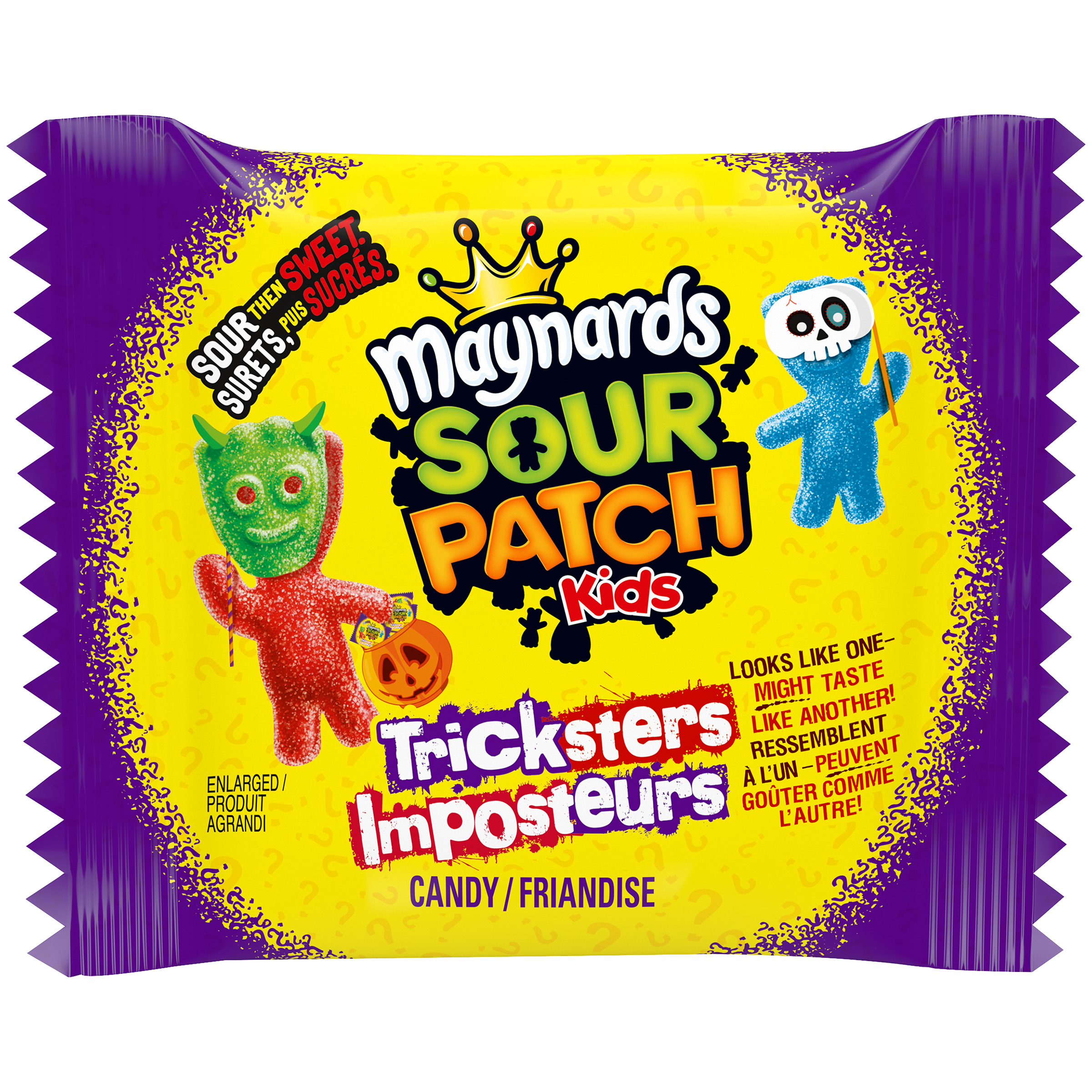 MAYNARDS Sour Patch Kids Tricksters Candy for Halloween (24 Fun Treat Pouches, 300 g)-1