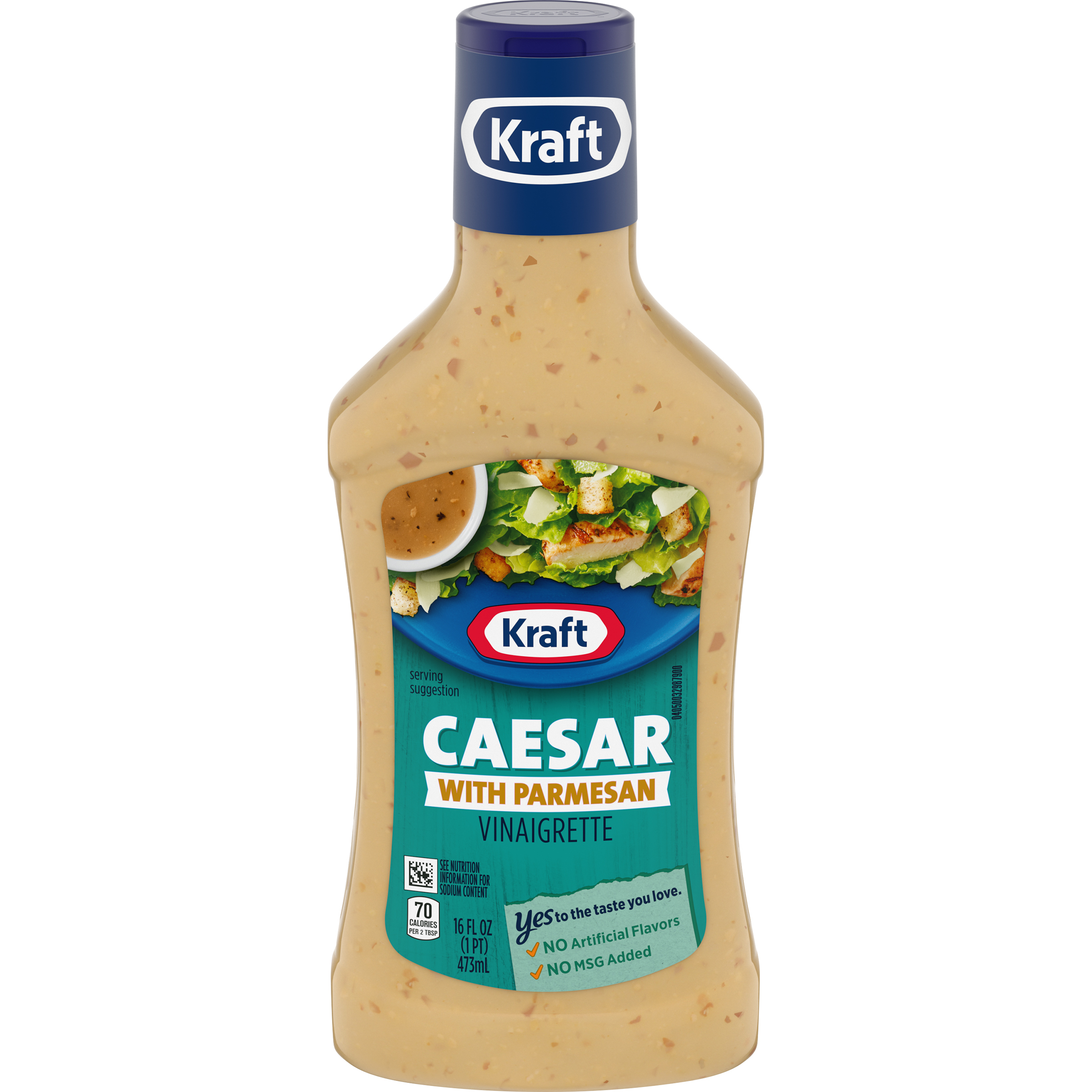 Kraft Caesar Vinaigrette Dressing with Parmesan, 16 fl oz Bottle My