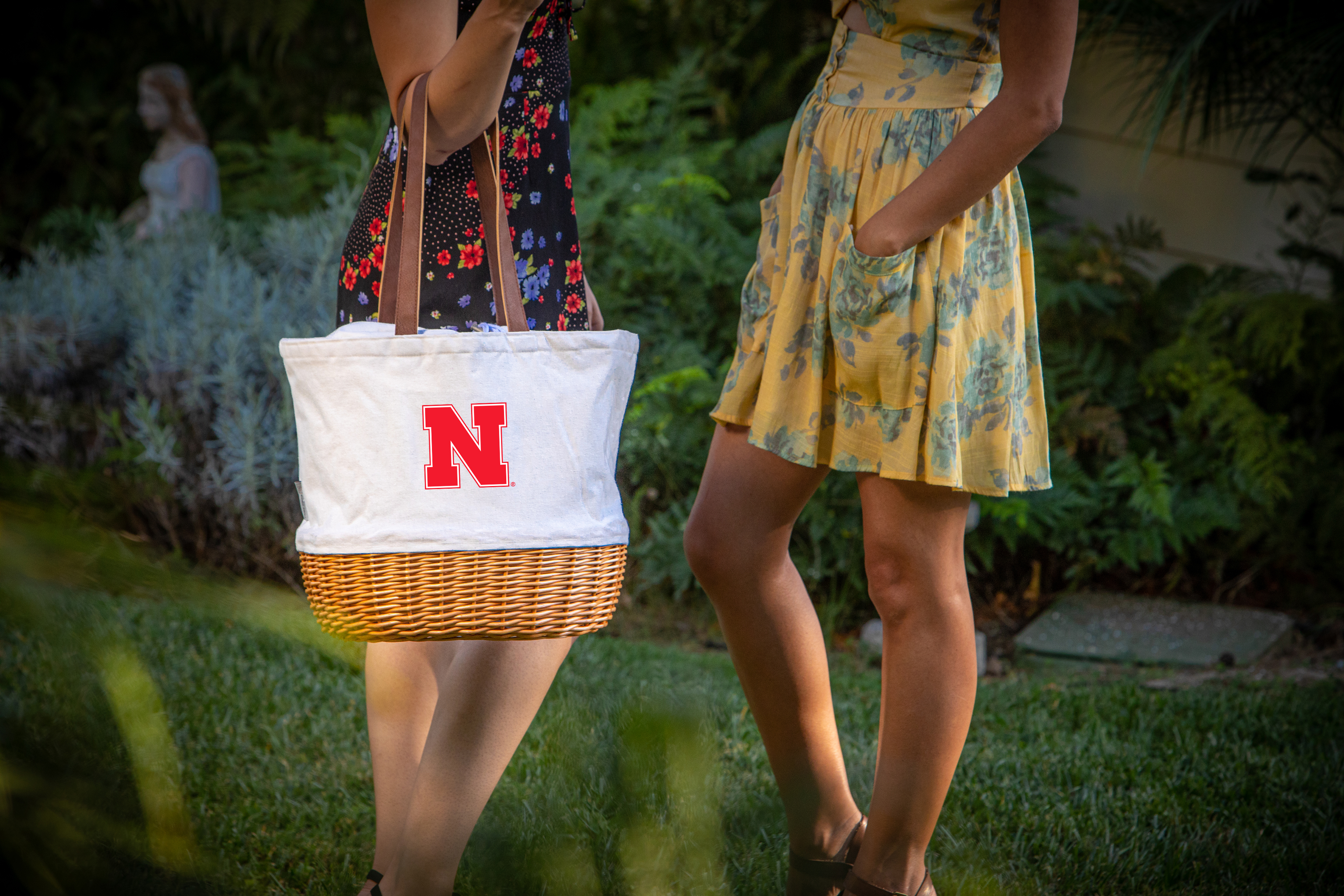 Nebraska Cornhuskers - Coronado Canvas and Willow Basket Tote