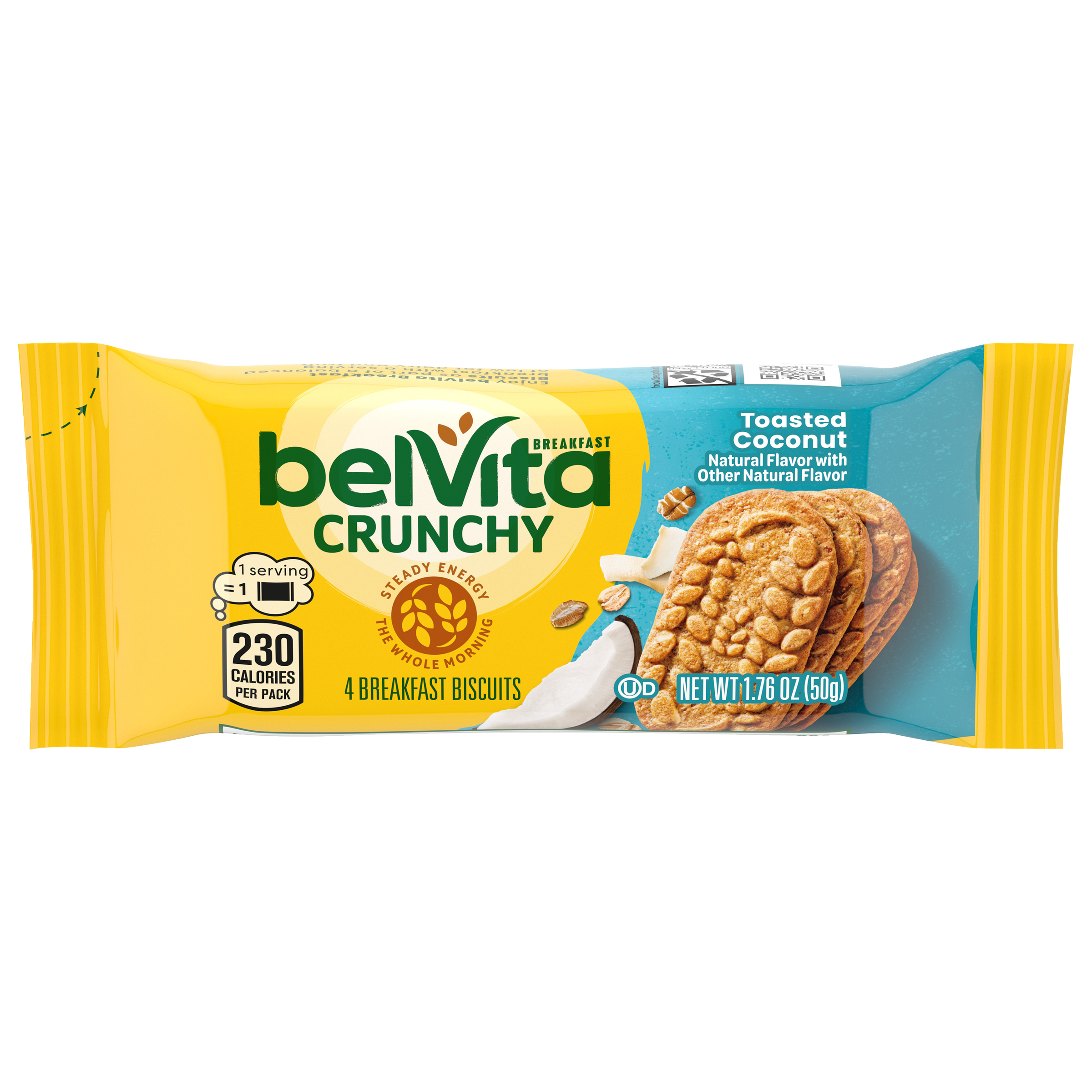 BELVITA Crunchy Toasted Coconut Breakfast Biscuits 1.76 OZ-thumbnail-0