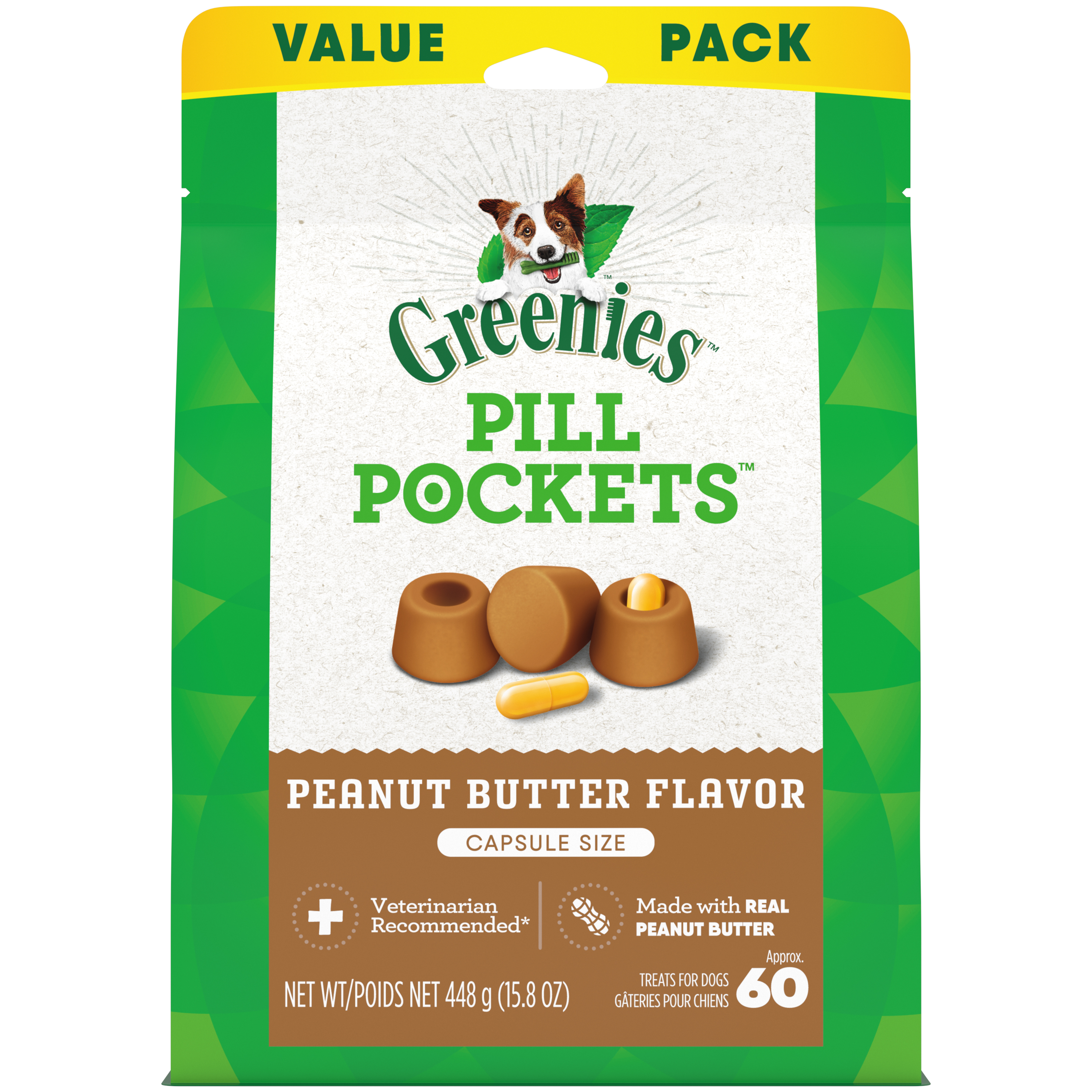 15.8 oz. Greenies Pill Pockets Peanut-Butter Caps - Treats