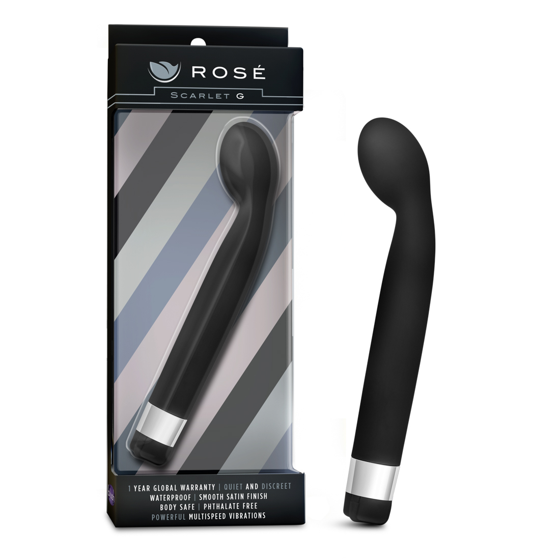 Blush Rose Scarlet G G-Spot Black 8.5-Inch Vibrator