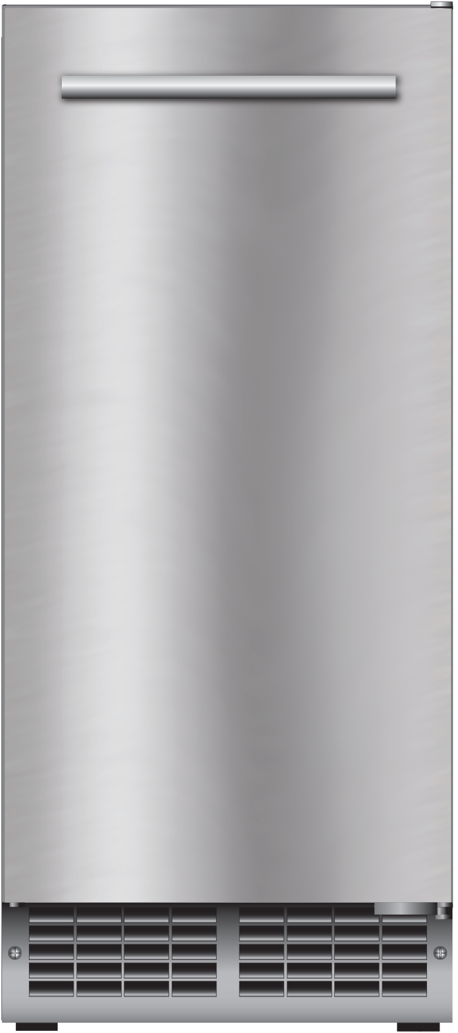 XO Appliances 15 Clear Gourmet Ice Maker Stainless Steel w Pump, field reversible door