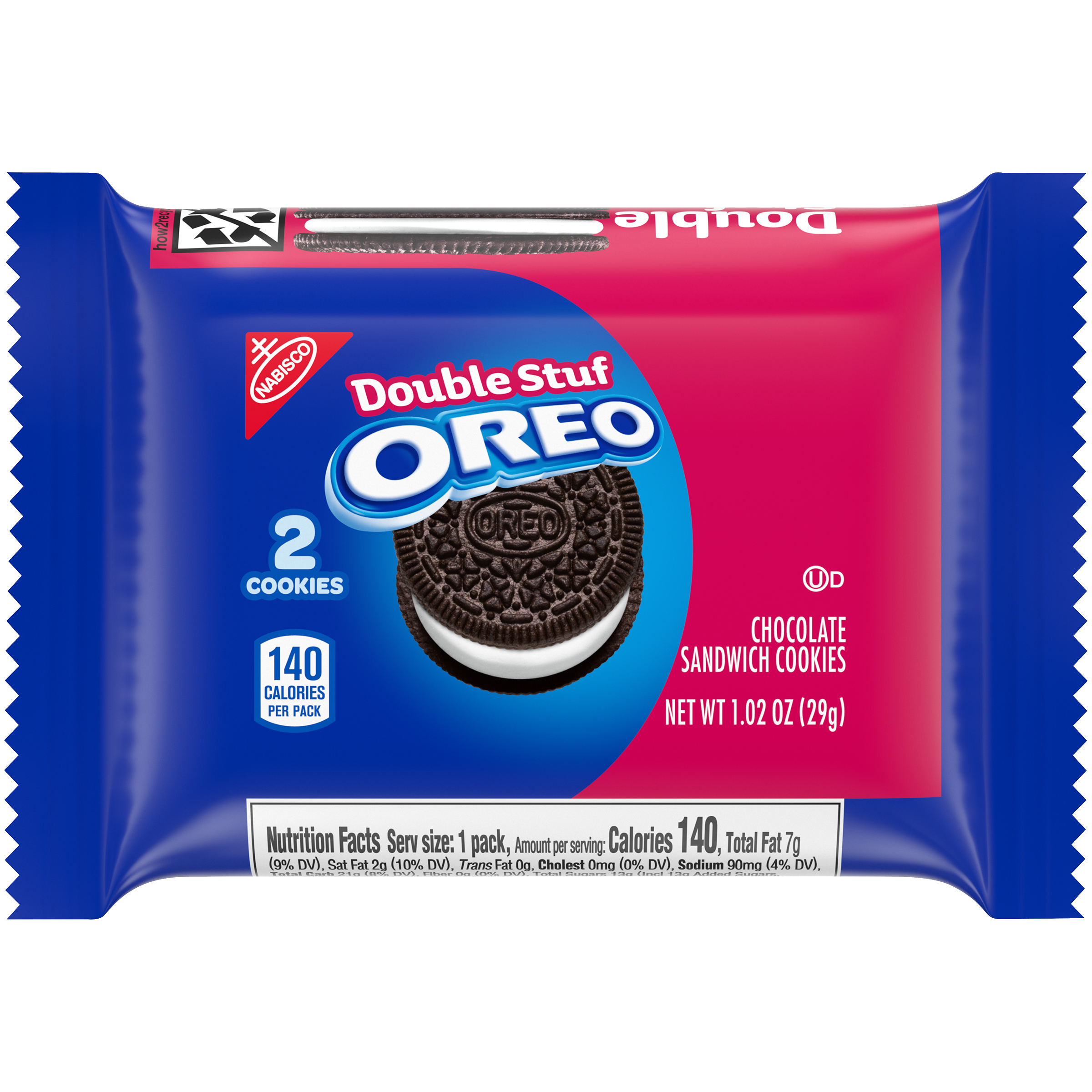 OREO Double Stuf Chocolate Sandwich Cookies, 1.02 oz Pack-thumbnail-1