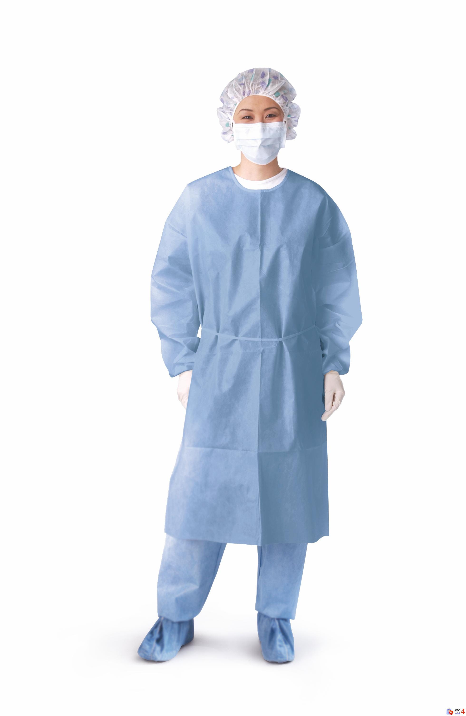 Medline Fluid Resistant Gown, Xtra Large, 60/Case