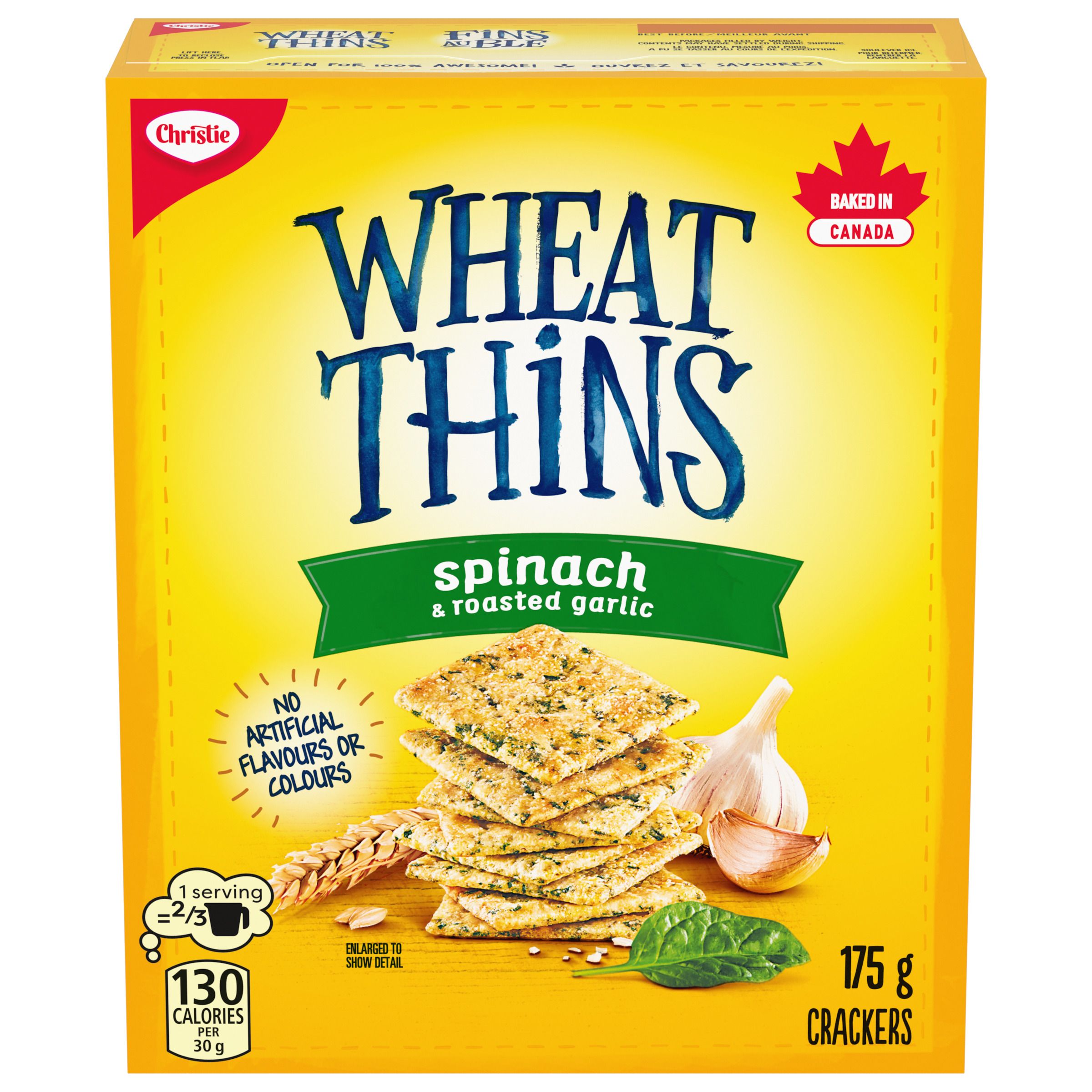 Wheat Thins Spinach & Roasted Garlic Crackers 175 G-0