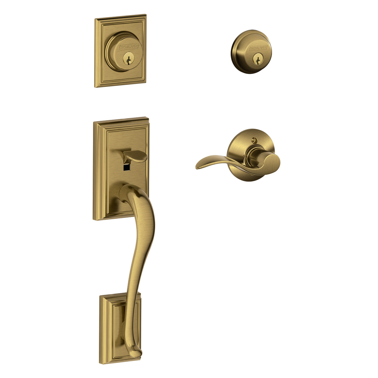 Double Cylinder Handleset and Accent Lever