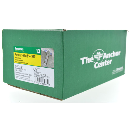 Zinc PowerStud+ SD1 Anchor 5/8" x 6"