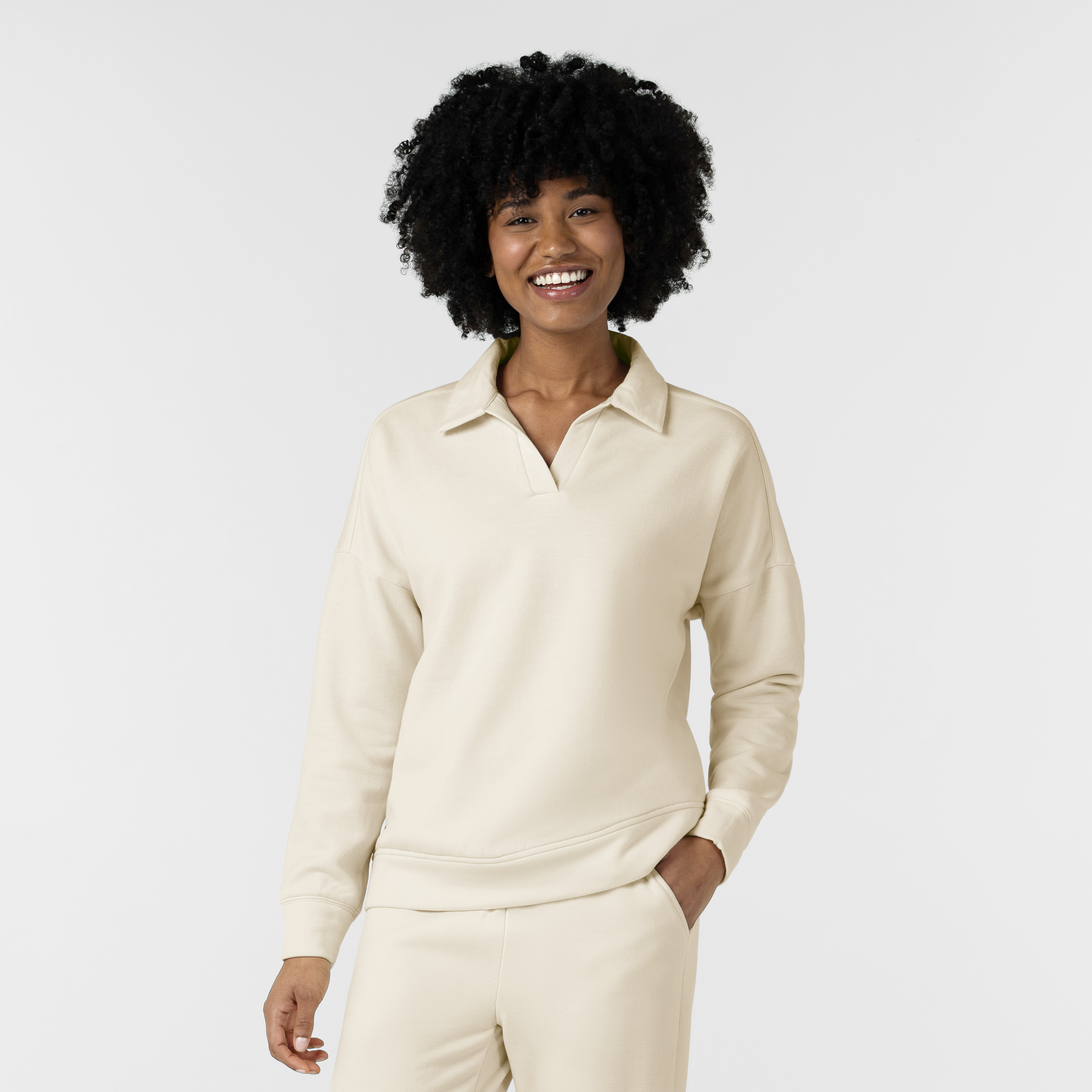 Unwind & Lounge Women&#8216;s Relaxed Pullover Polo-Wonder Wink