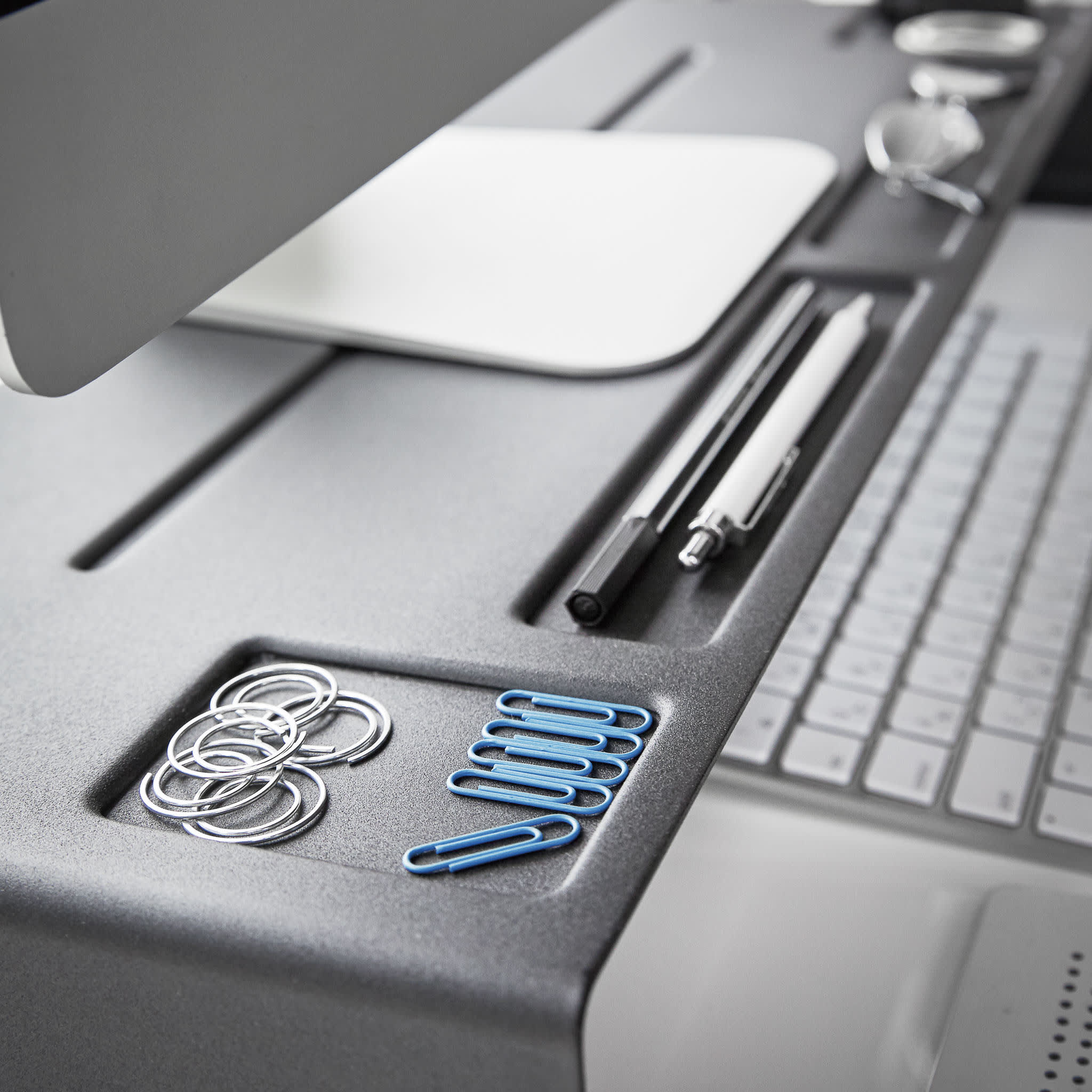 Monitor Stand : Practical Storage Slots