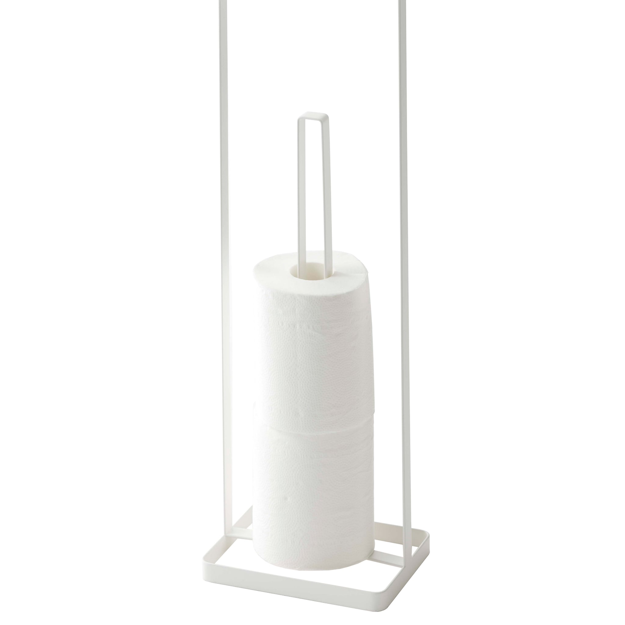 Toilet Paper Stocker with Tray : Holds 3 Rolls