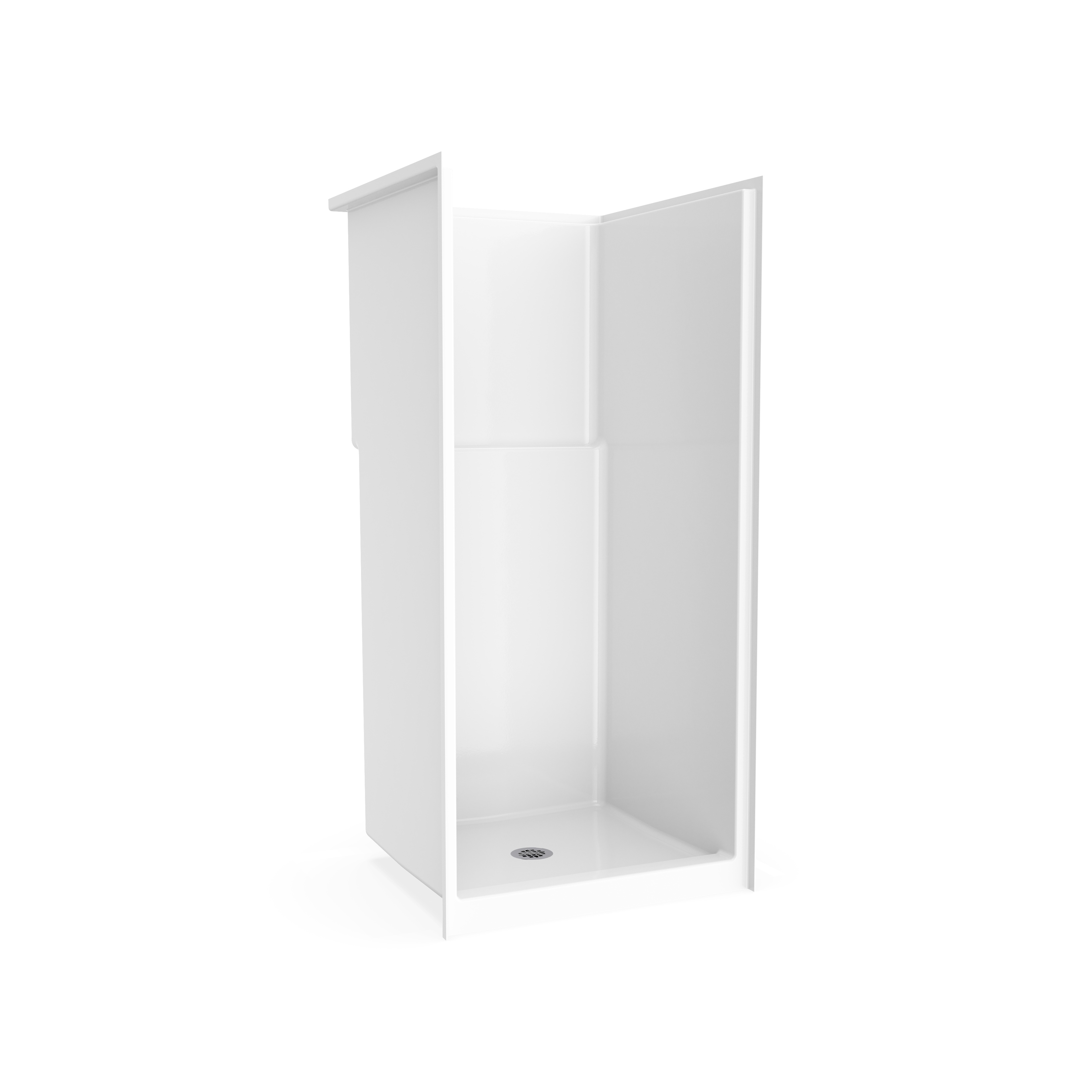 Icon SH3636 AcrylX™ Alcove Center Drain One-Piece Shower in White view 2