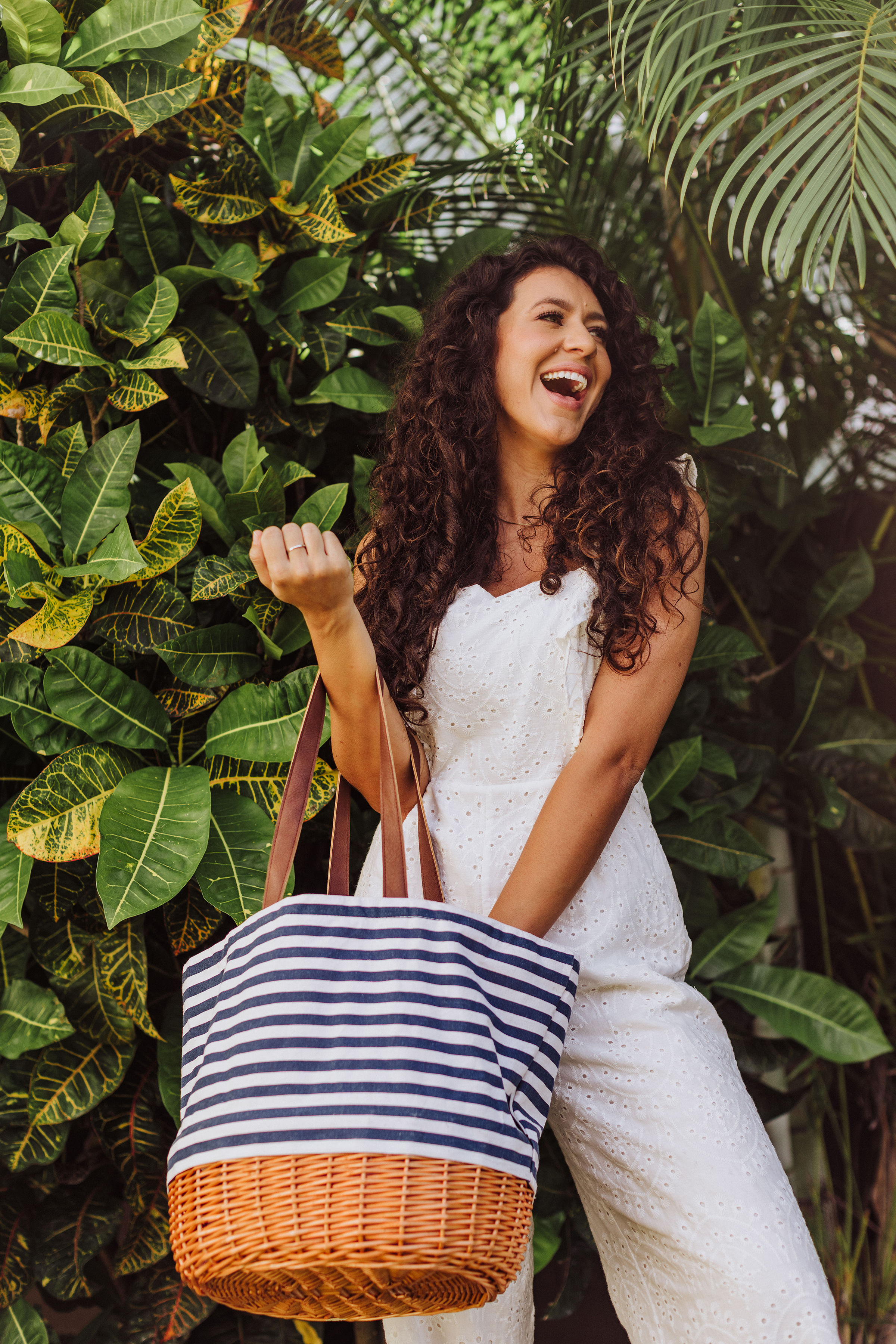 Coronado Canvas and Willow Basket Tote