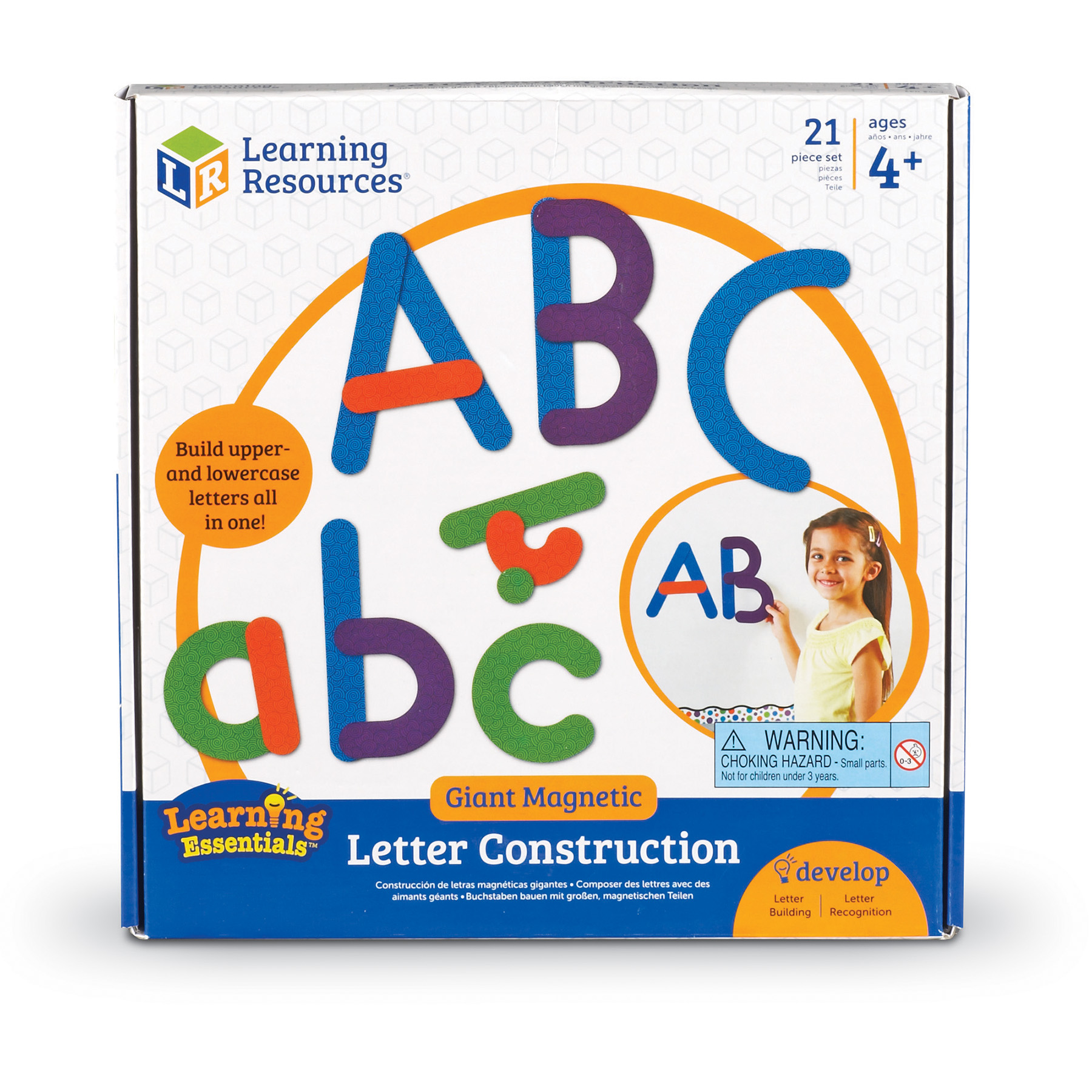 Learning Resources Giant Magnetic Letter Construction, 21-Piece Set image number null