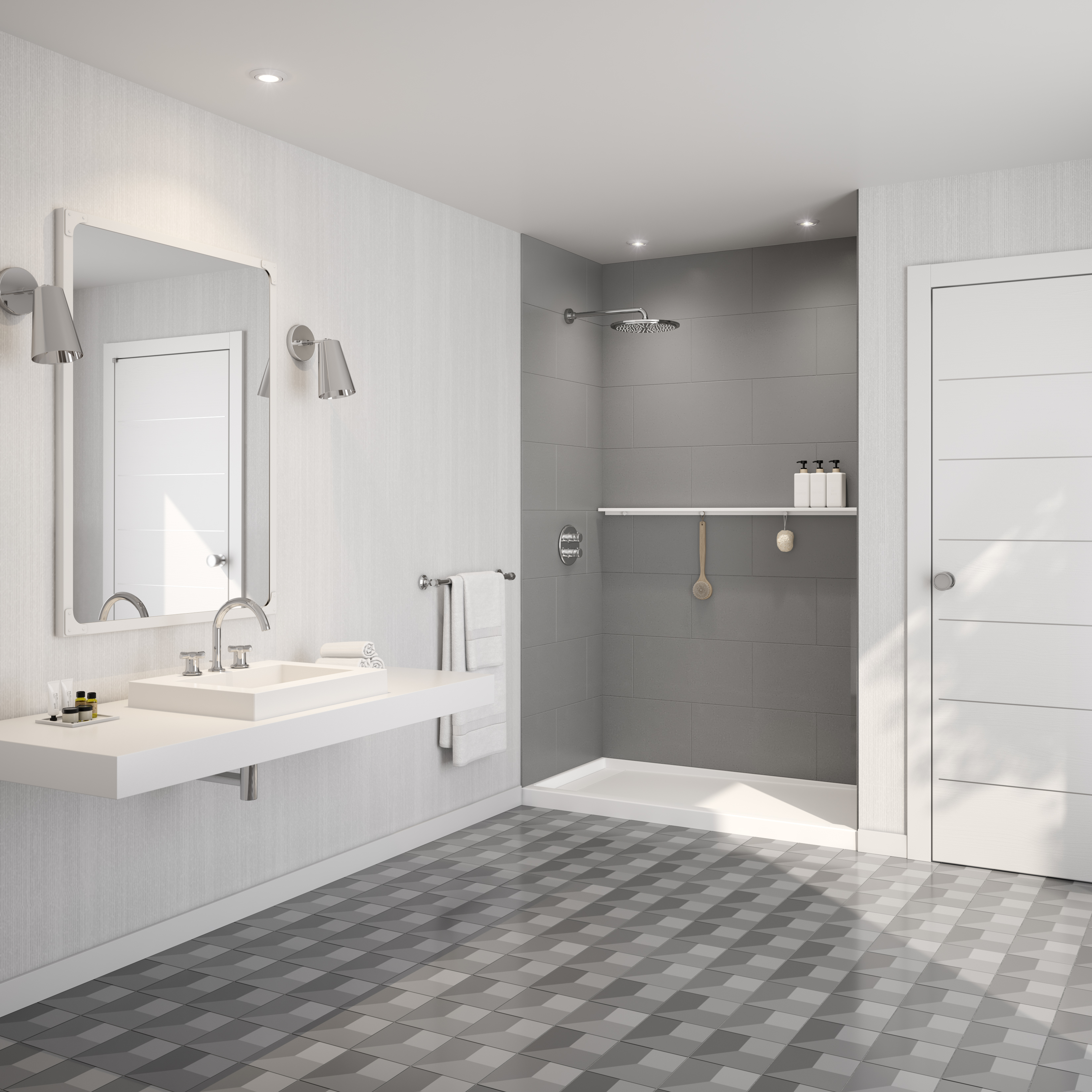 Odile 45 in. Long Shelf in White view 5