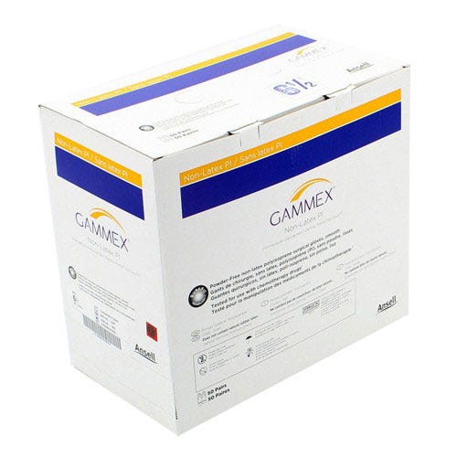 GAMMEX® Non-Latex PI Surgical Gloves, 6.5, Latex-Free, Powder-Free - 100/Box
