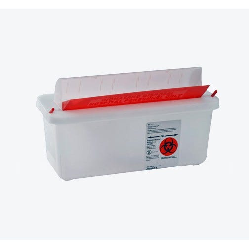 SharpSafety™ Sharps Collector, 5 Quart, In-Room Mailbox Style - 20/Case