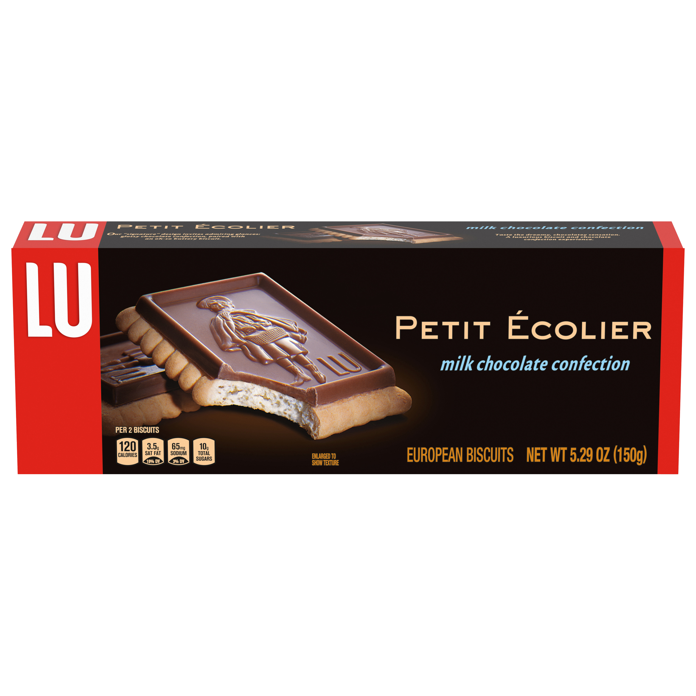 Lu Petit Ecolier European Milk Chocolate Biscuit Cookies, 5.3 oz-0