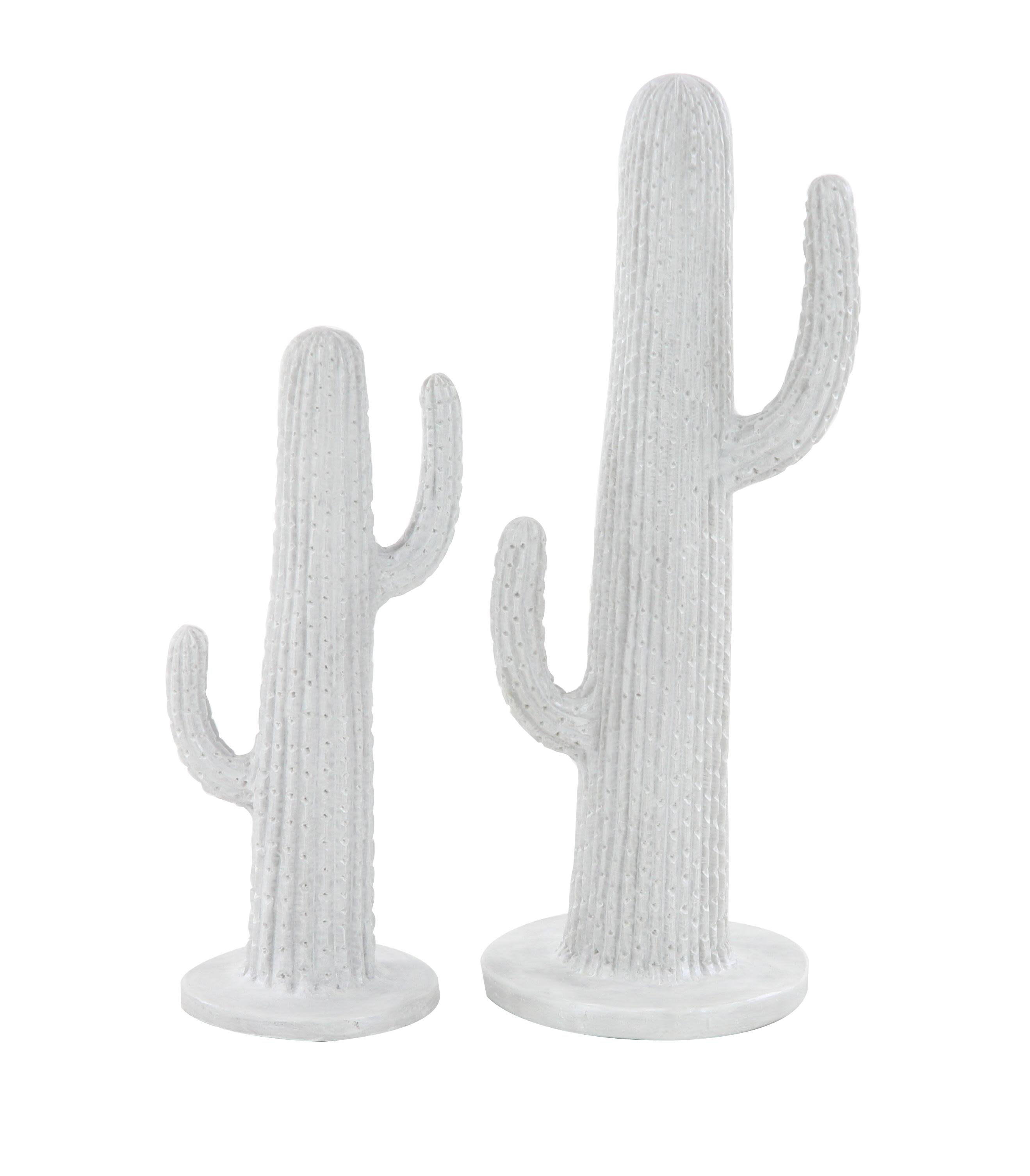 White Polystone  Sculpture, Set of 2 12", 17"H