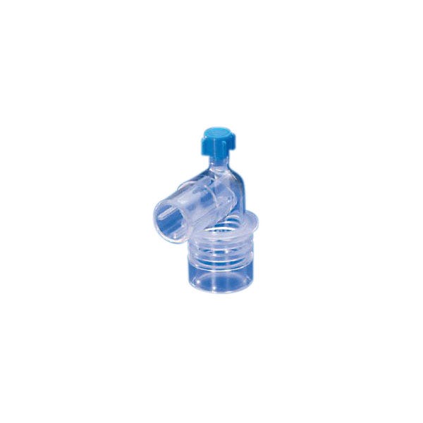 Gas Sampling Elbow Connector, Clear, with Cap - 50/Case