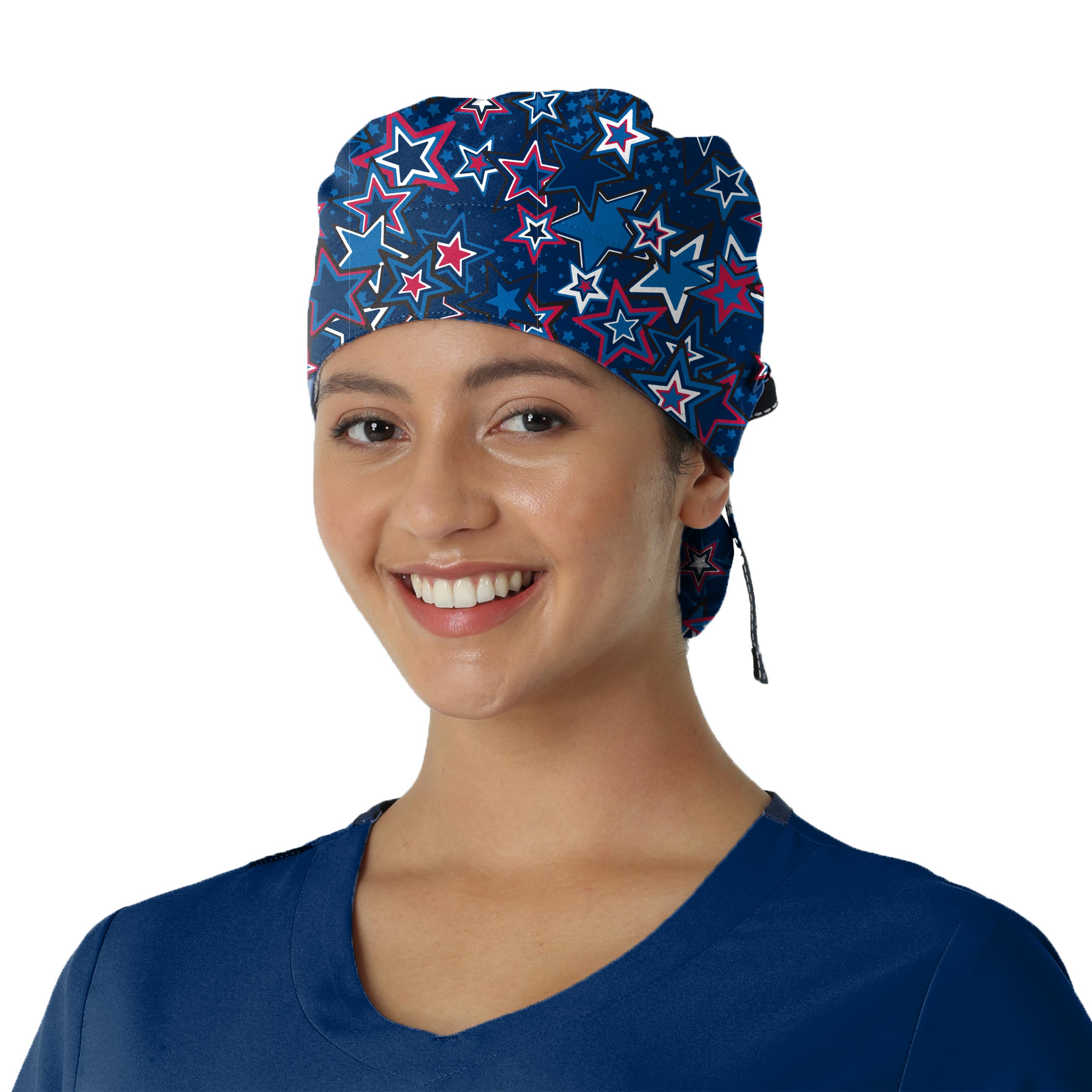 Zoe+Chloe Tie-Back Ponytail Scrub Cap-Zoe+Chloe