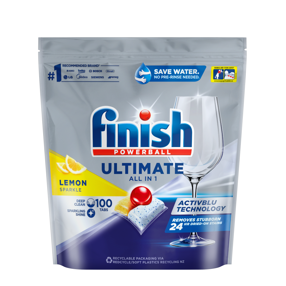 Finish® Ultimate All in One Dishwasher Tablets 100 Lemon Sparkle